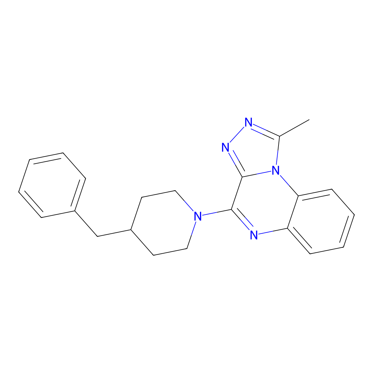 4-(4-Benzylpiperidin-1-yl)-1-methyl-[1,2,4]triazolo[4,3-a]quinoxaline molecular structure, CAS 433691-51-1