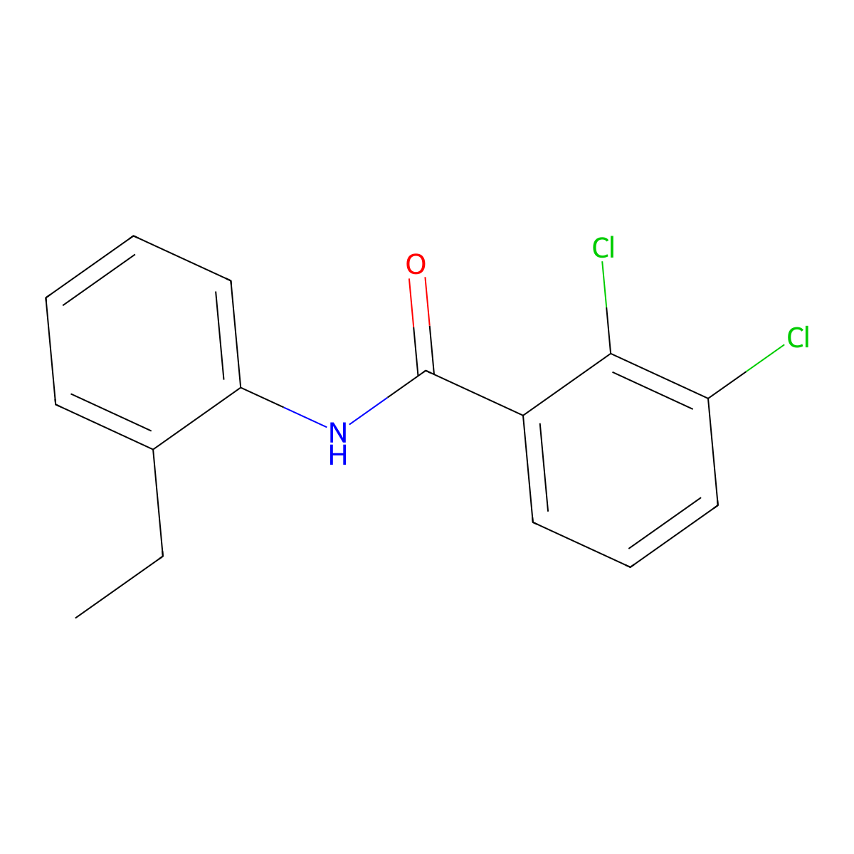 2,3-dichloro-N-(2-ethylphenyl)benzamide molecular structure, CAS 433691-57-7