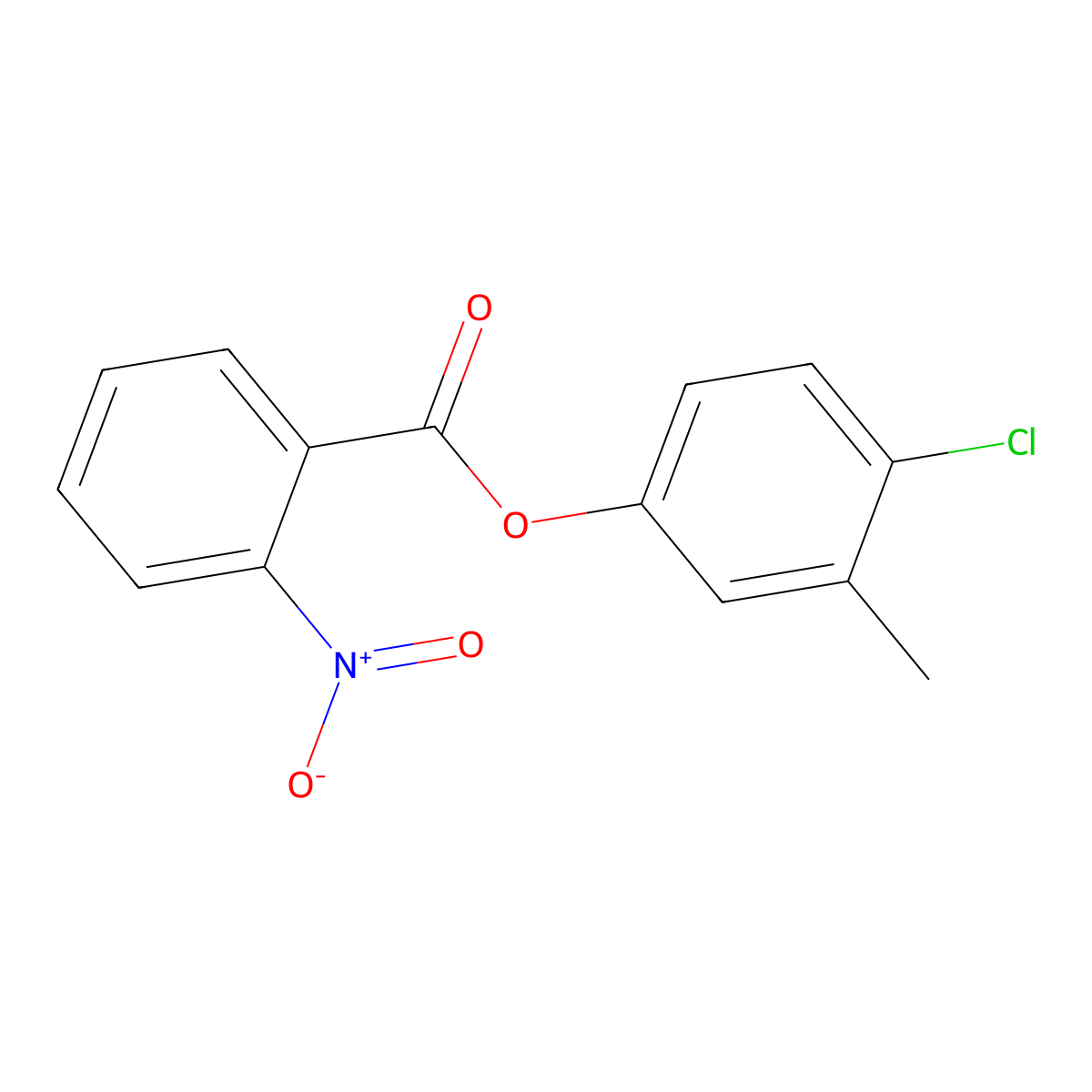 4-Chloro-3-methylphenyl 2-nitrobenzoate molecular structure, CAS 433691-69-1