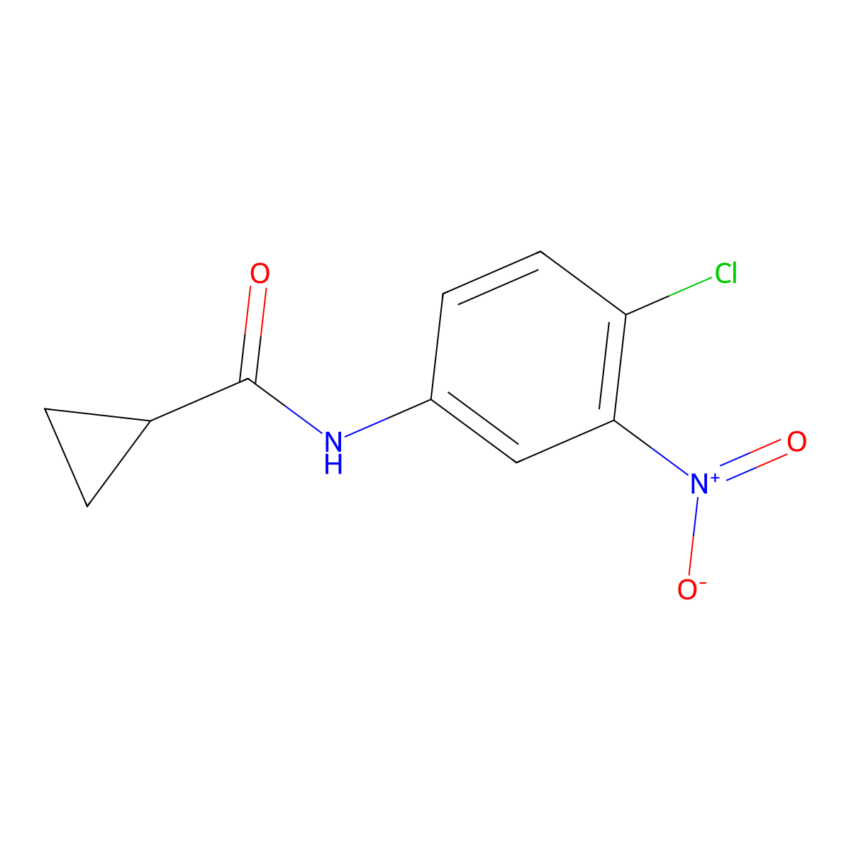 N-(4-chloro-3-nitrophenyl)cyclopropanecarboxamide molecular structure, CAS 433691-91-9