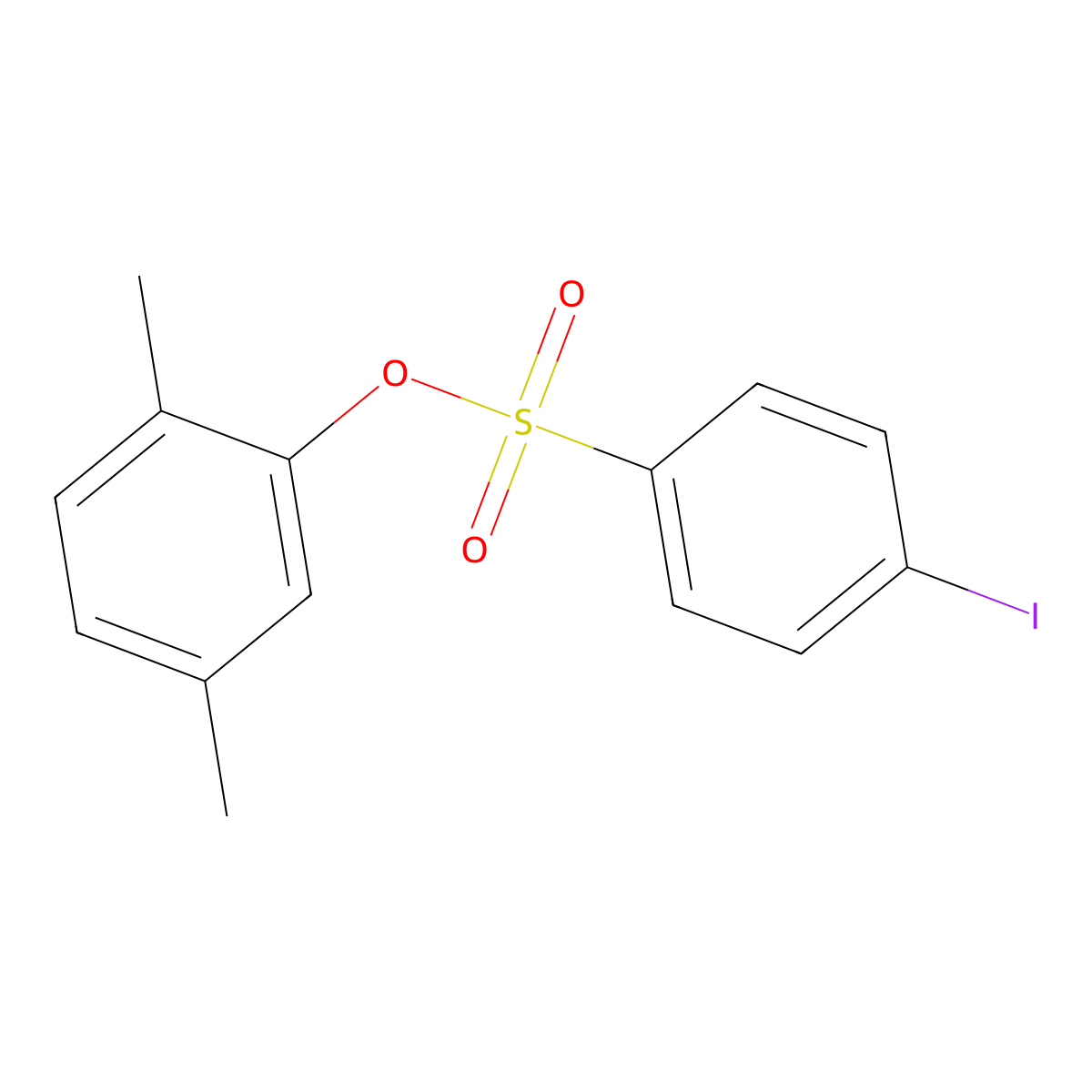 2,5-Dimethylphenyl 4-iodobenzenesulfonate molecular structure, CAS 433693-34-6