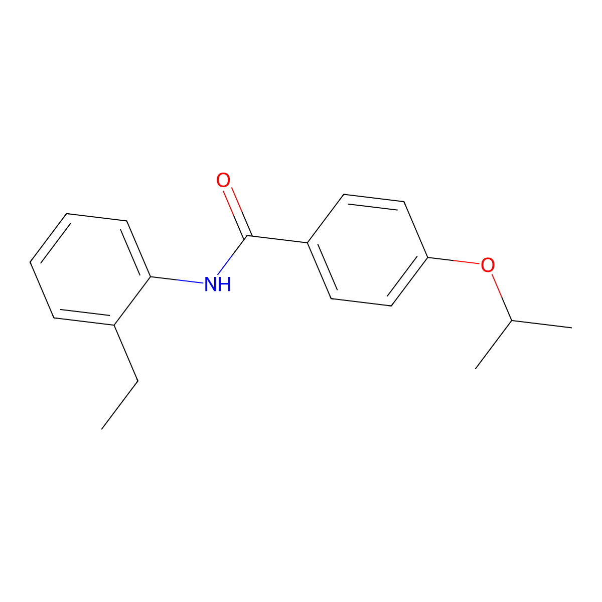 N-(2-ethylphenyl)-4-(propan-2-yloxy)benzamide molecular structure, CAS 433693-46-0