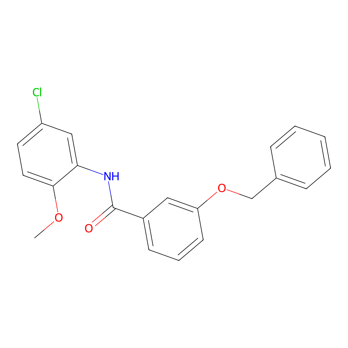 N-(5-chloro-2-methoxyphenyl)-3-phenylmethoxybenzamide molecular structure, CAS 433693-99-3