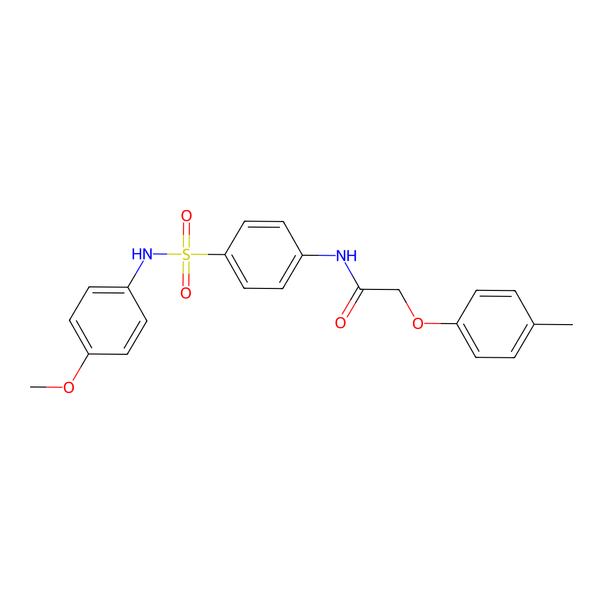 N-[4-[(4-methoxyphenyl)sulfamoyl]phenyl]-2-(4-methylphenoxy)acetamide molecular structure, CAS 433694-05-4