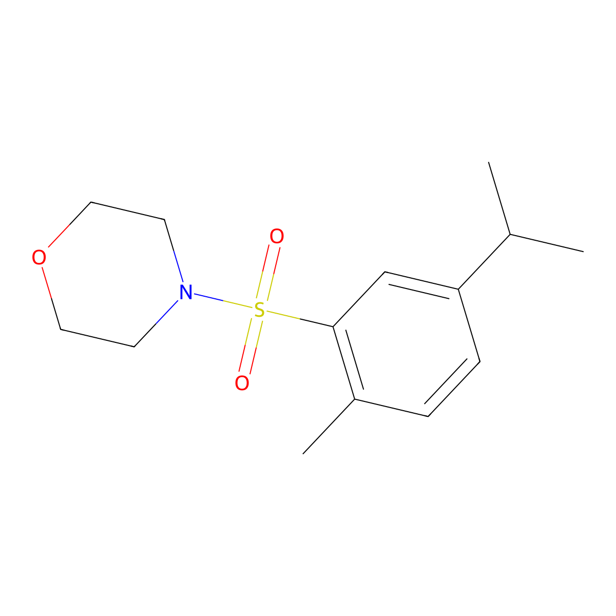 4-(2-Methyl-5-propan-2-ylphenyl)sulfonylmorpholine molecular structure, CAS 433694-08-7