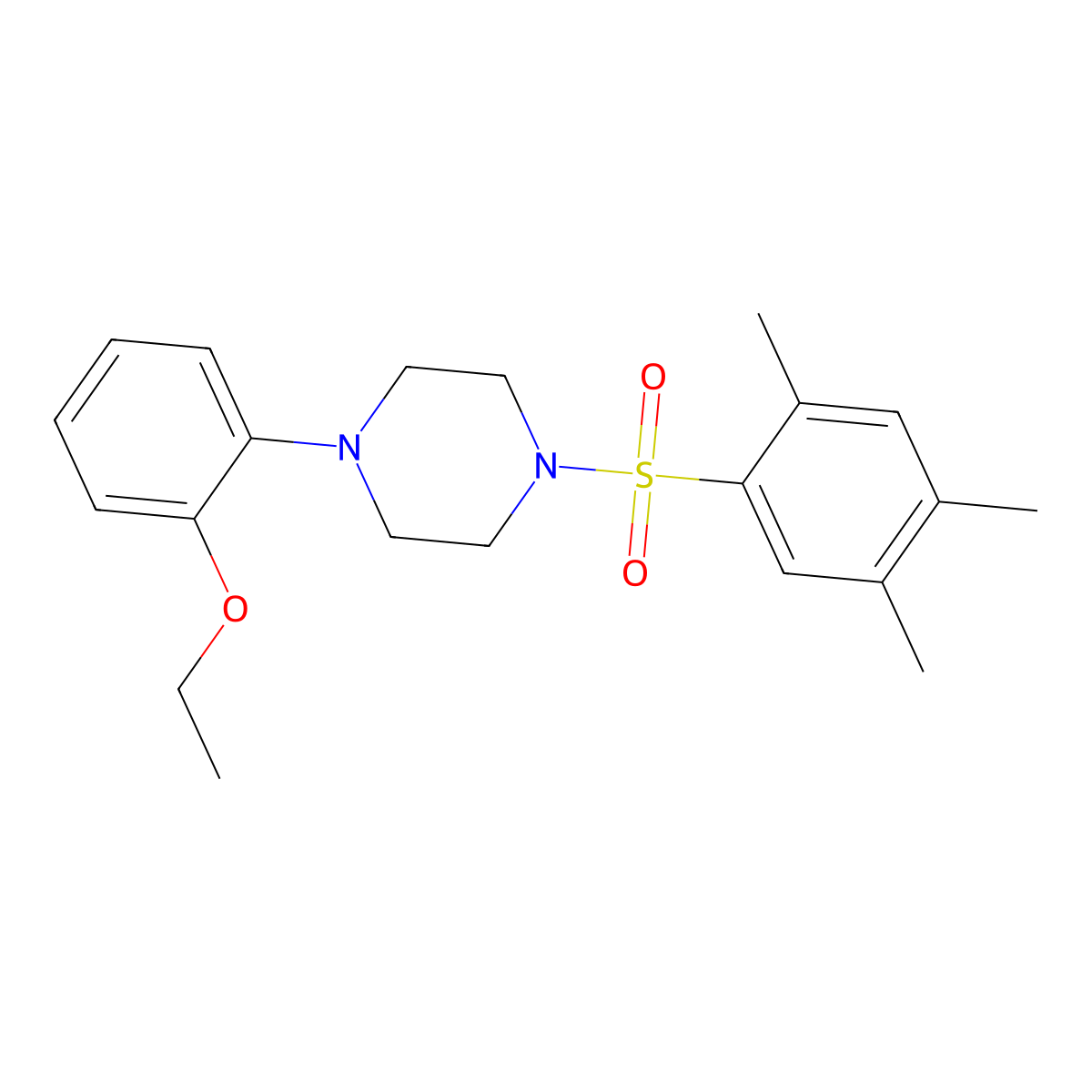 1-(2-Ethoxyphenyl)-4-(2,4,5-trimethylphenyl)sulfonylpiperazine molecular structure, CAS 433694-13-4