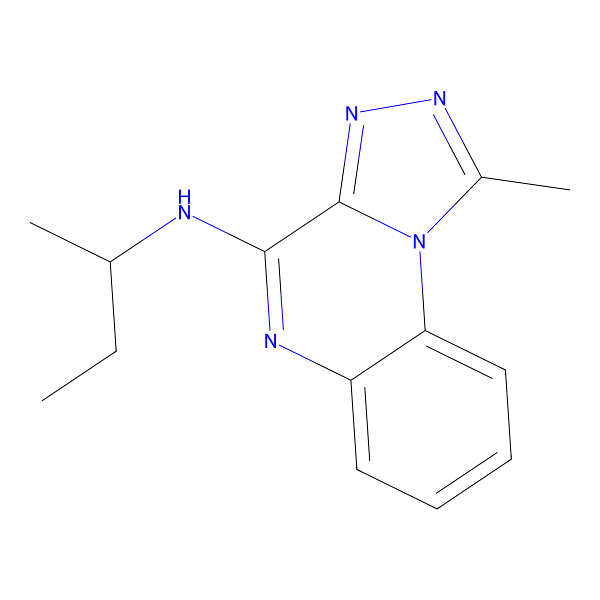 N-butan-2-yl-1-methyl-[1,2,4]triazolo[4,3-a]quinoxalin-4-amine molecular structure, CAS 433694-35-0