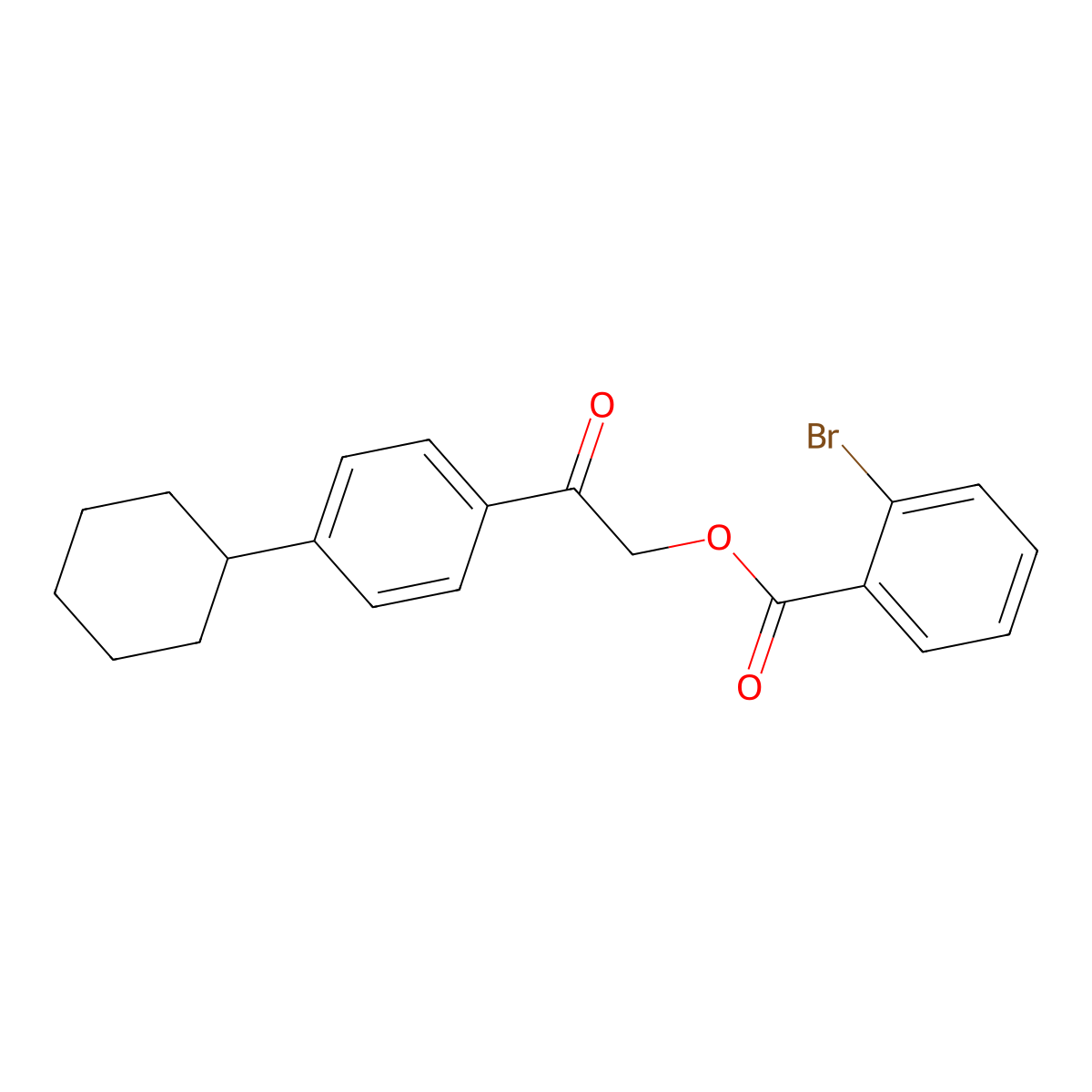 2-(4-Cyclohexylphenyl)-2-oxoethyl 2-bromobenzoate molecular structure, CAS 433694-49-6