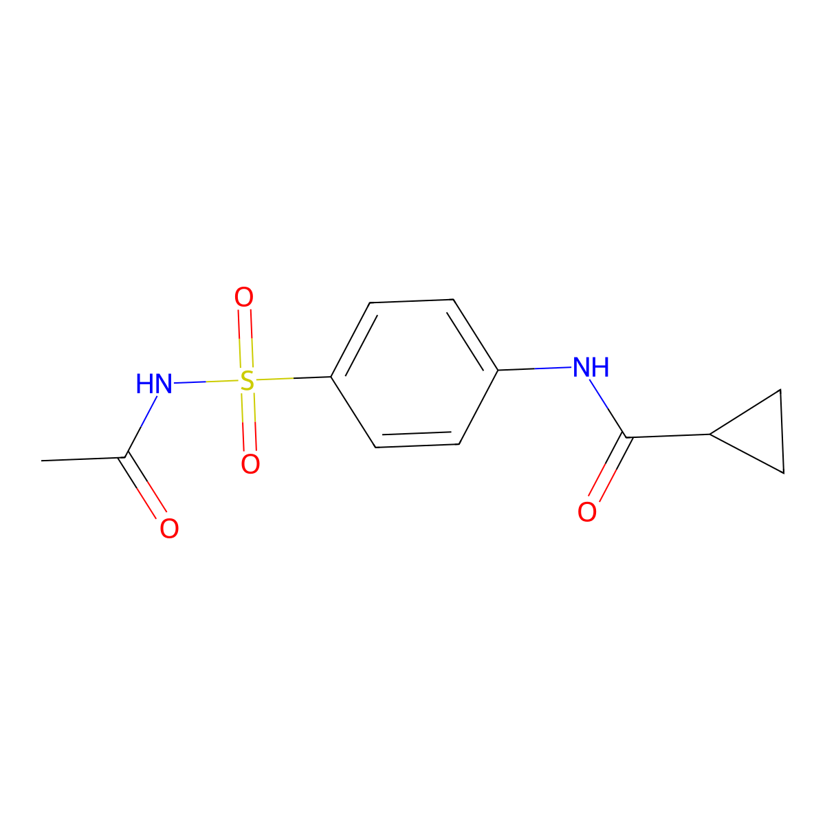 N-[4-(acetylsulfamoyl)phenyl]cyclopropanecarboxamide molecular structure, CAS 433694-51-0