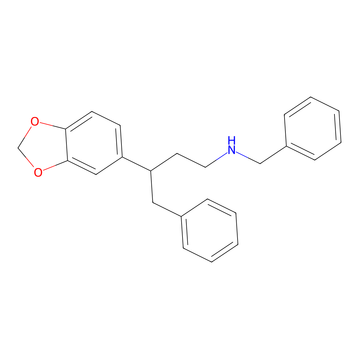 3-(1,3-benzodioxol-5-yl)-N-benzyl-4-phenylbutan-1-amine molecular structure, CAS 433694-56-5