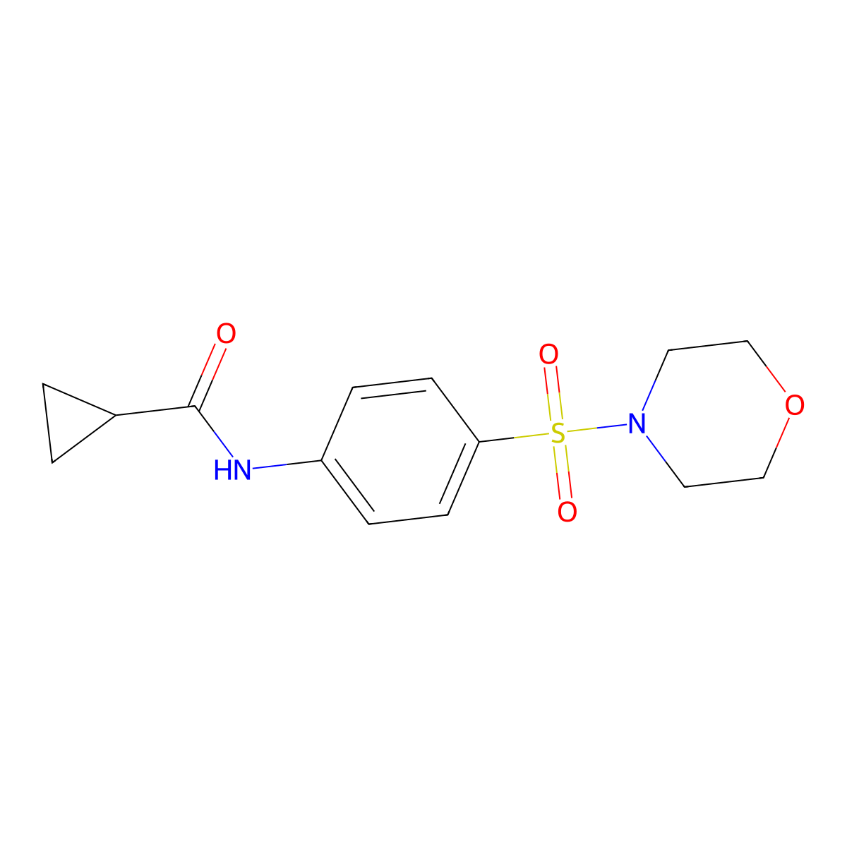 N-(4-morpholin-4-ylsulfonylphenyl)cyclopropanecarboxamide molecular structure, CAS 433694-68-9