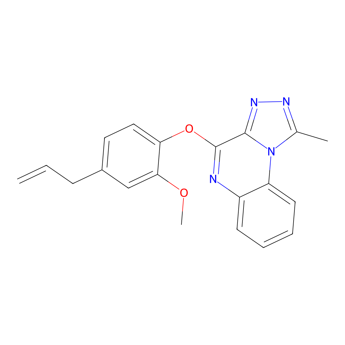 4-(2-Methoxy-4-prop-2-enylphenoxy)-1-methyl-[1,2,4]triazolo[4,3-a]quinoxaline molecular structure, CAS 433694-79-2