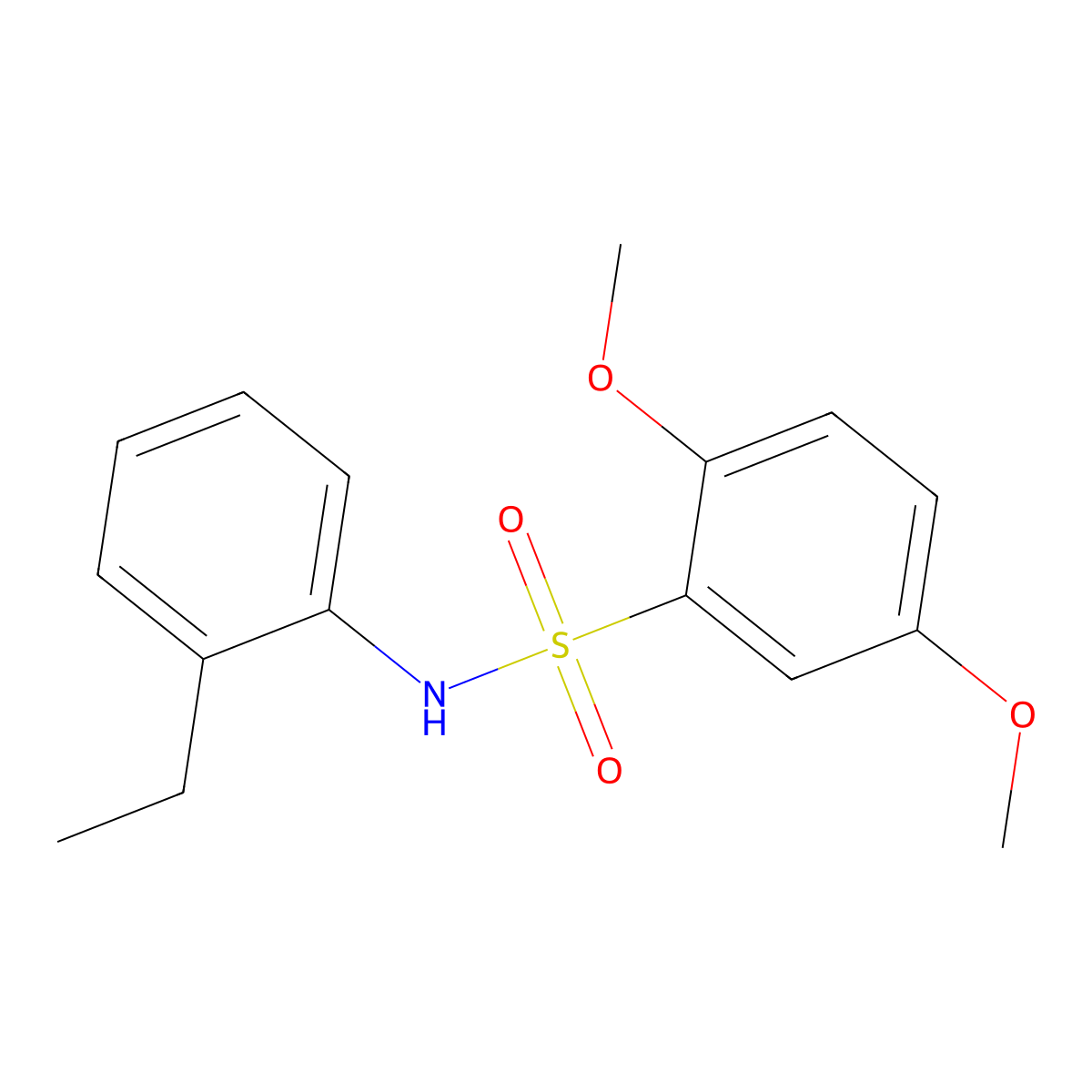 N-(2-ethylphenyl)-2,5-dimethoxybenzenesulfonamide molecular structure, CAS 433694-84-9