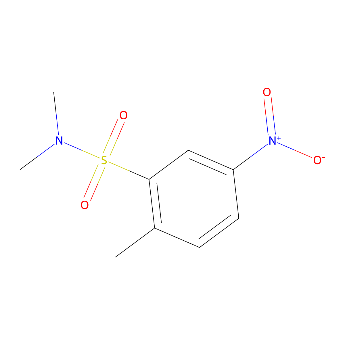 N,N,2-trimethyl-5-nitrobenzenesulfonamide molecular structure, CAS 433695-36-4
