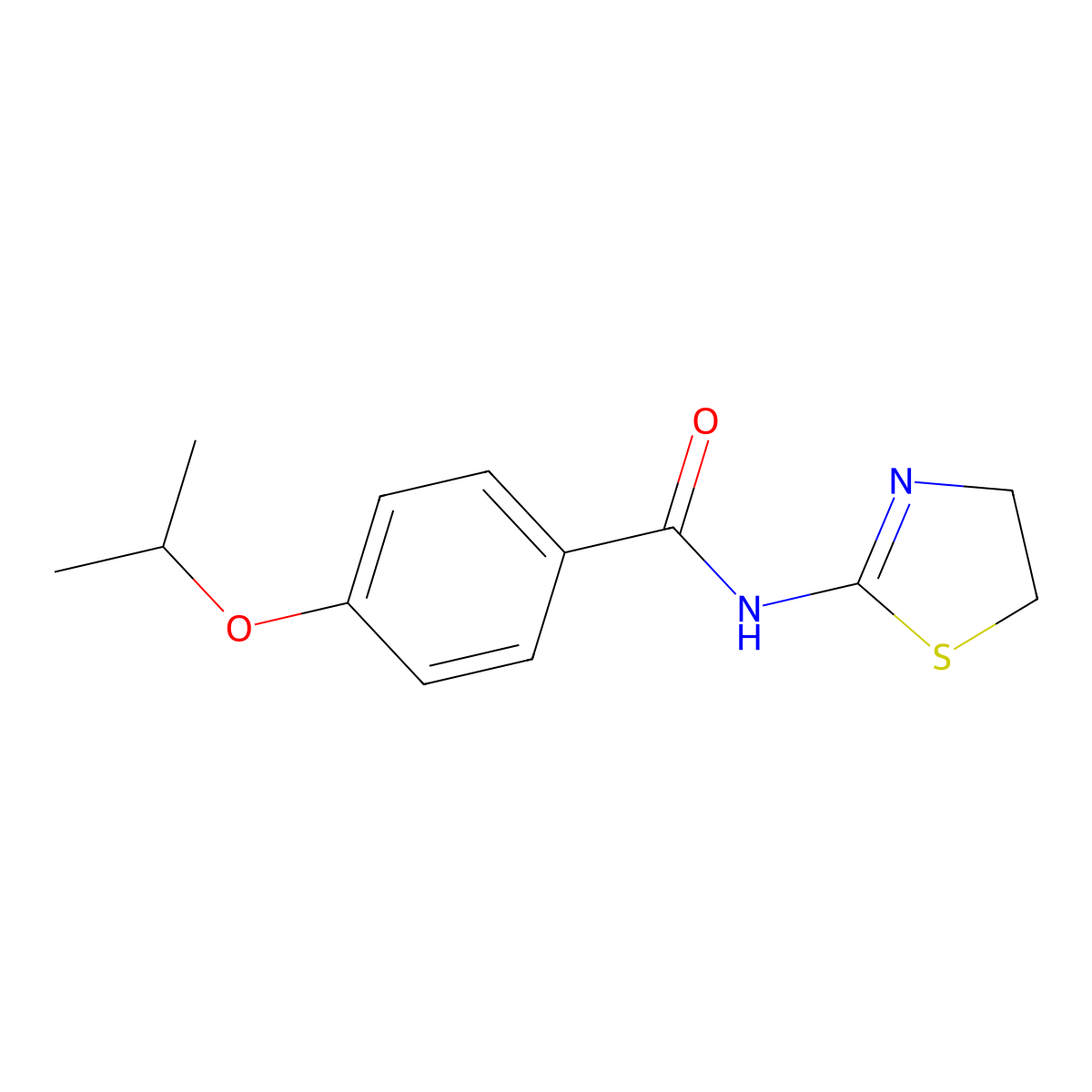 N-(4,5-Dihydro-2-thiazolyl)-4-(1-methylethoxy)benzamide molecular structure, CAS 433695-37-5