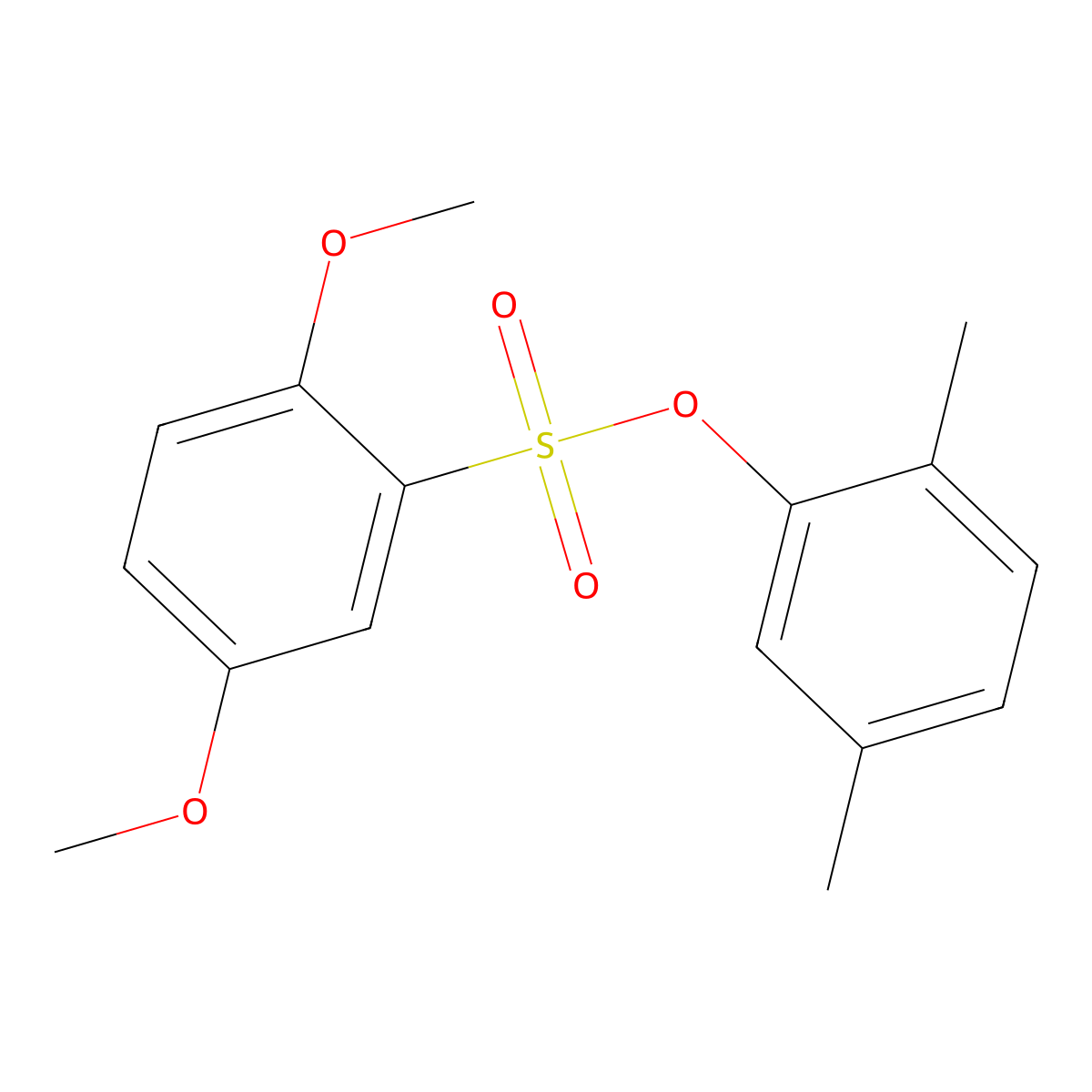 2,5-Dimethylphenyl 2,5-dimethoxybenzenesulfonate molecular structure, CAS 433695-44-4