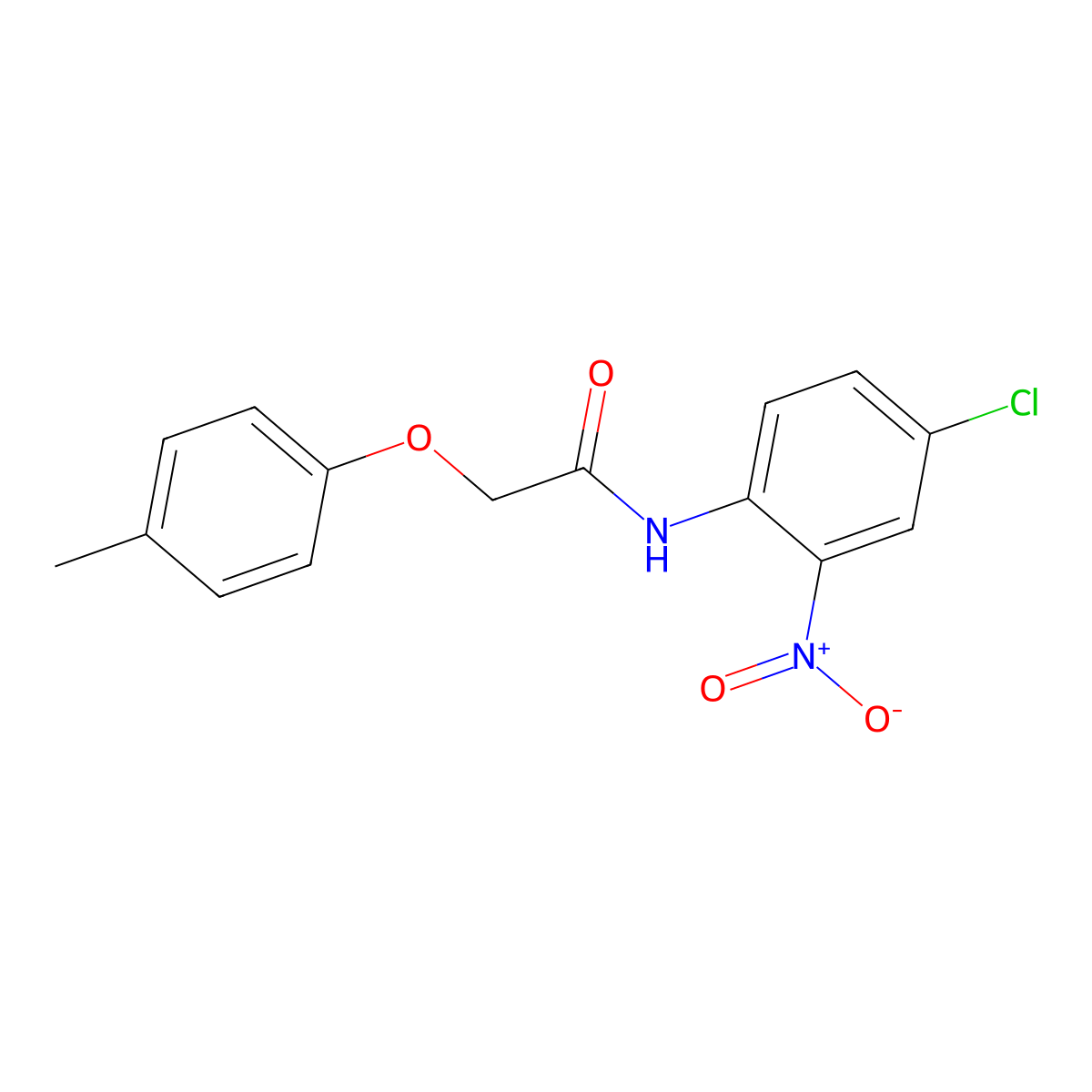N-(4-chloro-2-nitrophenyl)-2-(4-methylphenoxy)acetamide molecular structure, CAS 433695-64-8