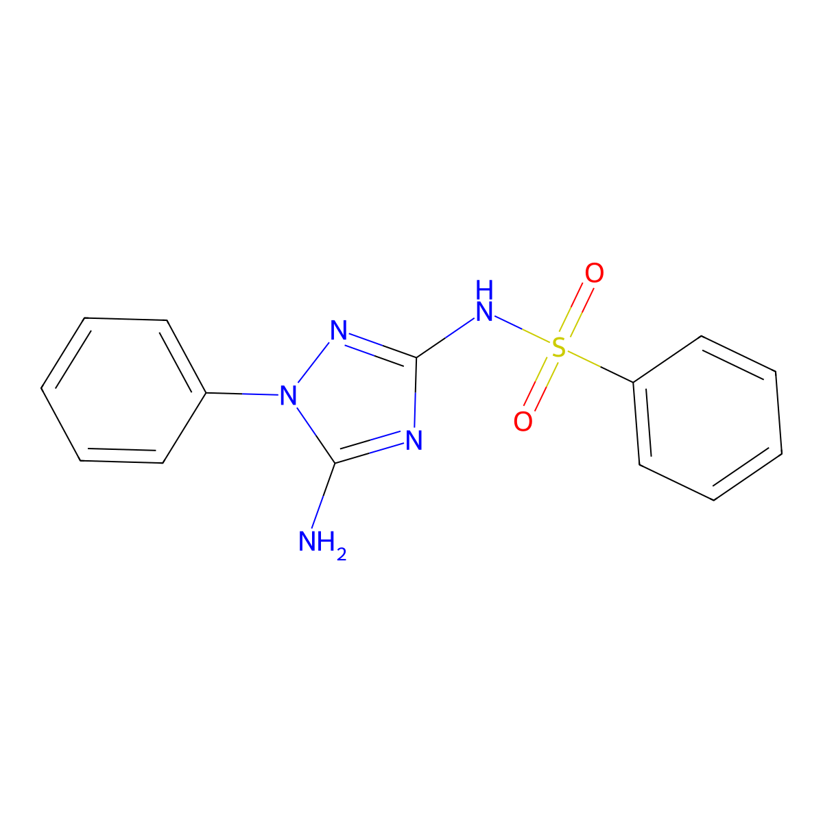N-(5-amino-1-phenyl-1,2,4-triazol-3-yl)benzenesulfonamide molecular structure, CAS 433695-79-5