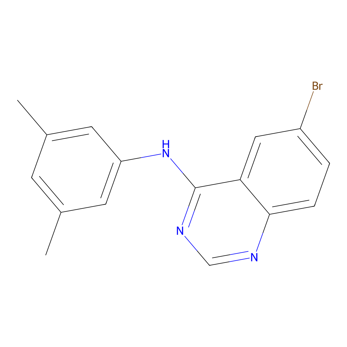 6-bromo-N-(3,5-dimethylphenyl)quinazolin-4-amine molecular structure, CAS 433695-84-2