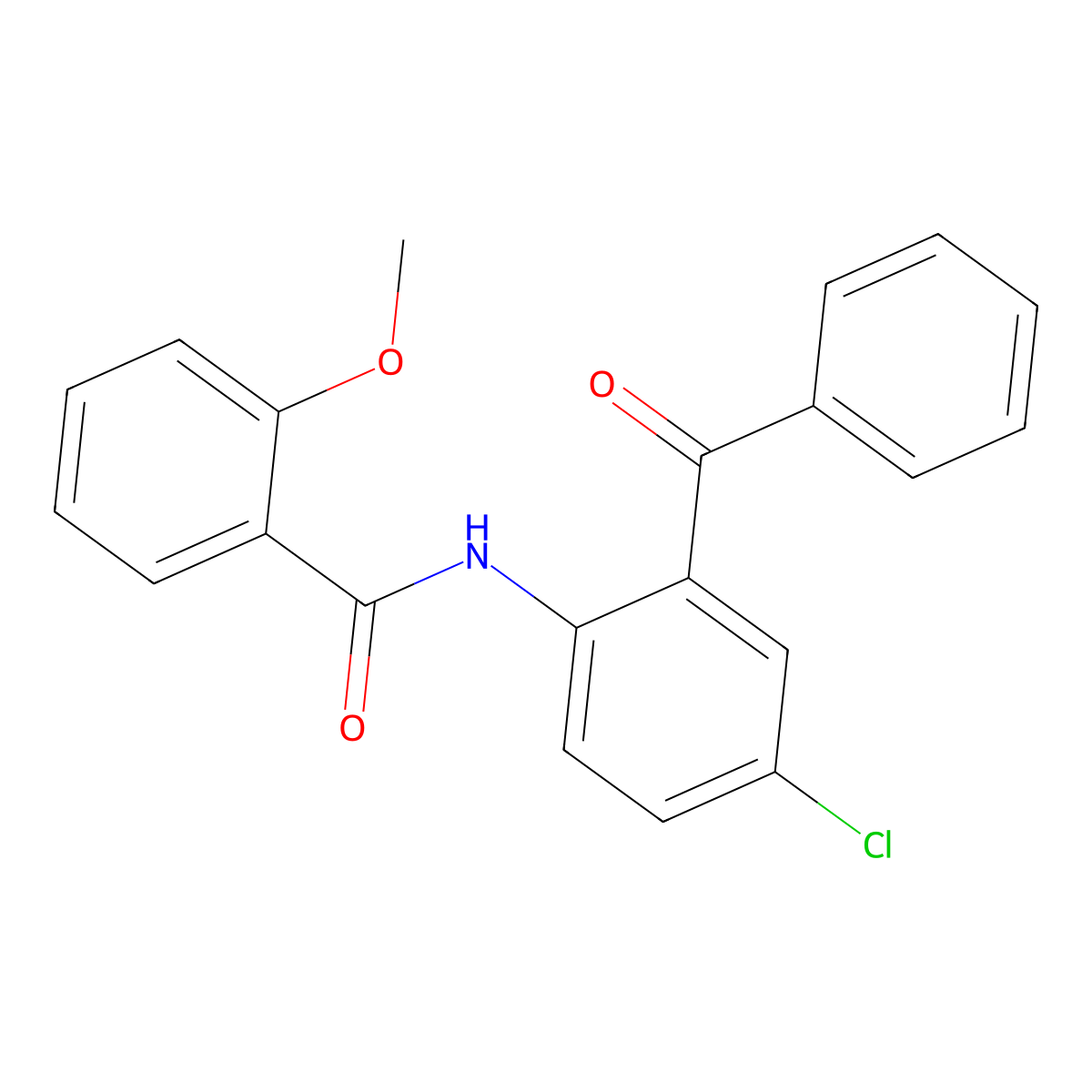N-(2-benzoyl-4-chlorophenyl)-2-methoxybenzamide molecular structure, CAS 433695-90-0