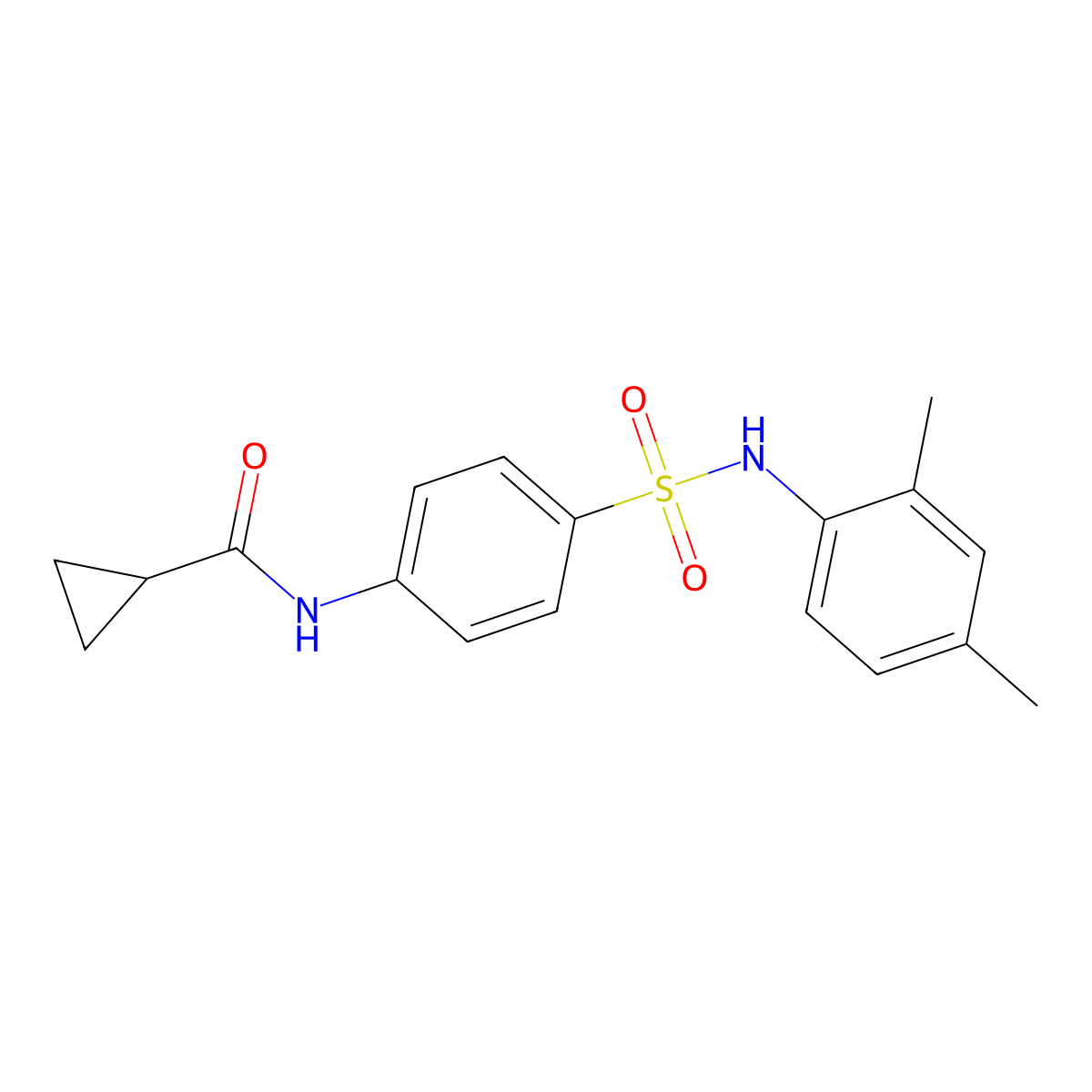 N-{4-[(2,4-dimethylanilino)sulfonyl]phenyl}cyclopropanecarboxamide molecular structure, CAS 433696-33-4