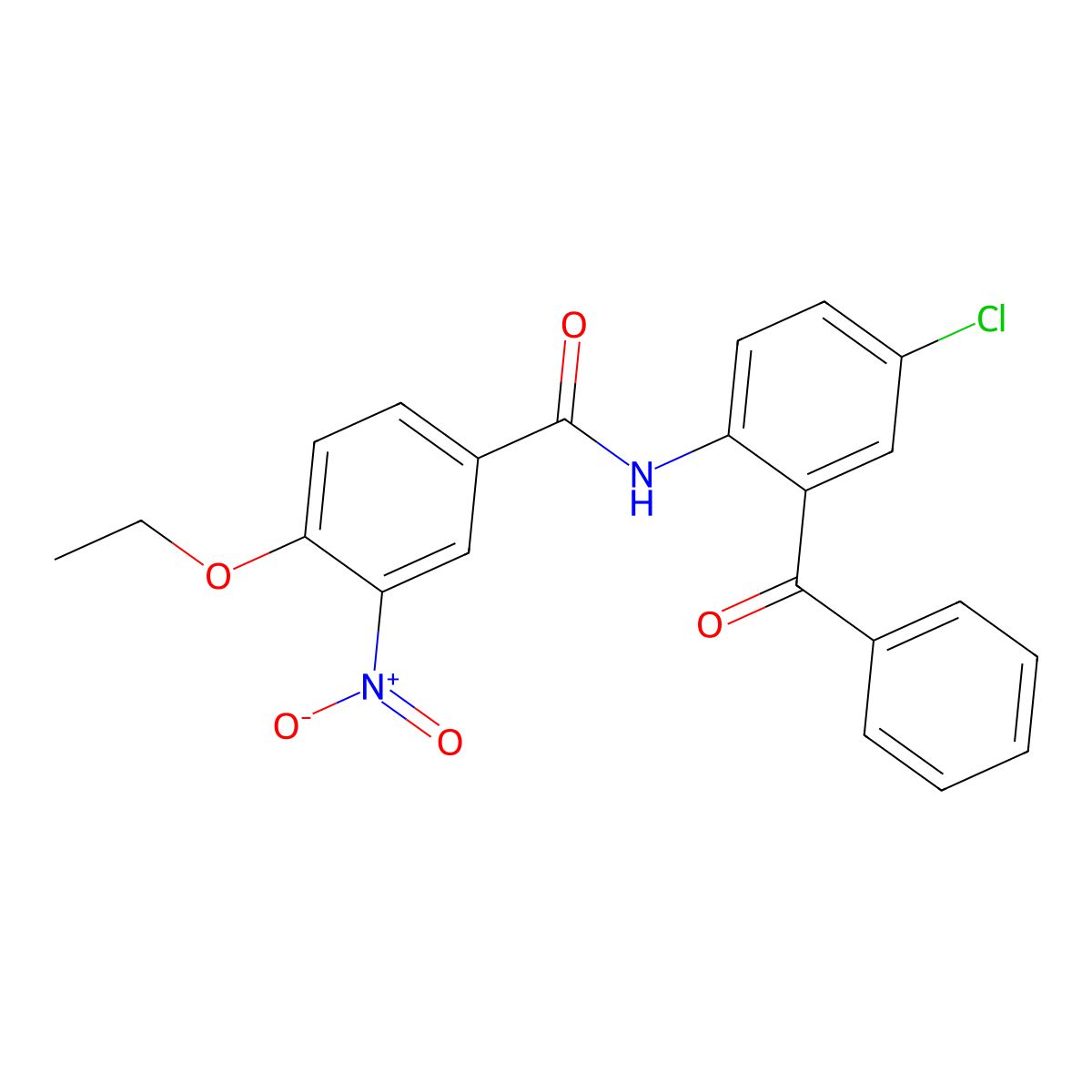 N-(2-benzoyl-4-chlorophenyl)-4-ethoxy-3-nitrobenzamide molecular structure, CAS 433696-49-2