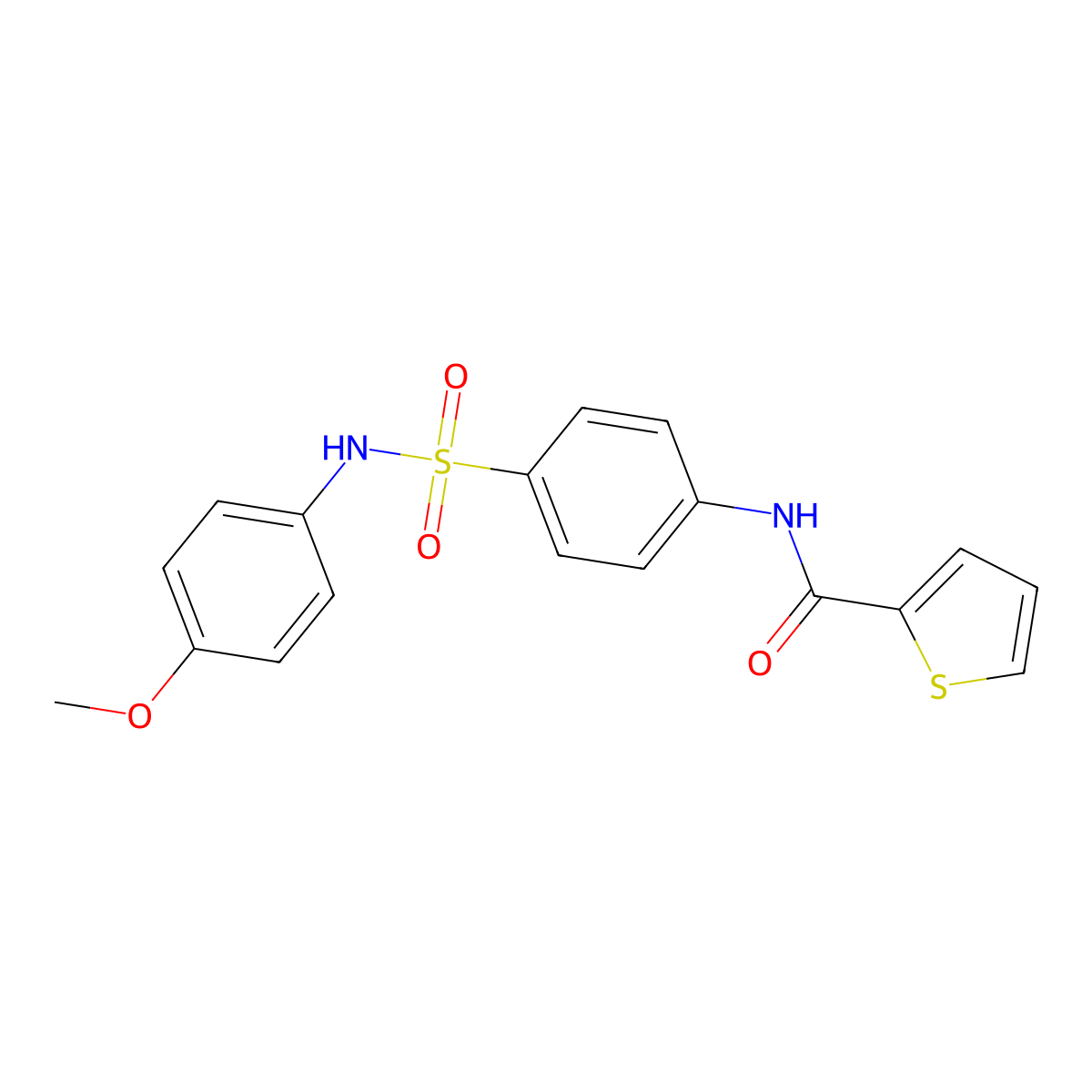 N-[4-[(4-methoxyphenyl)sulfamoyl]phenyl]thiophene-2-carboxamide molecular structure, CAS 433696-51-6