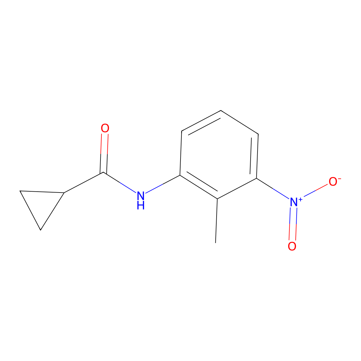N-(2-methyl-3-nitrophenyl)cyclopropanecarboxamide molecular structure, CAS 433696-68-5