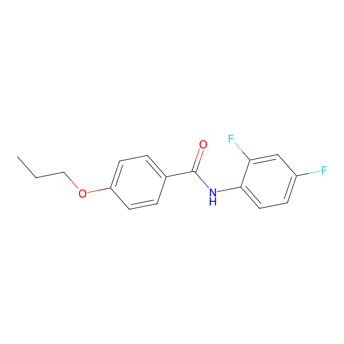 N-(2,4-difluorophenyl)-4-propoxybenzamide molecular structure, CAS 433696-70-9