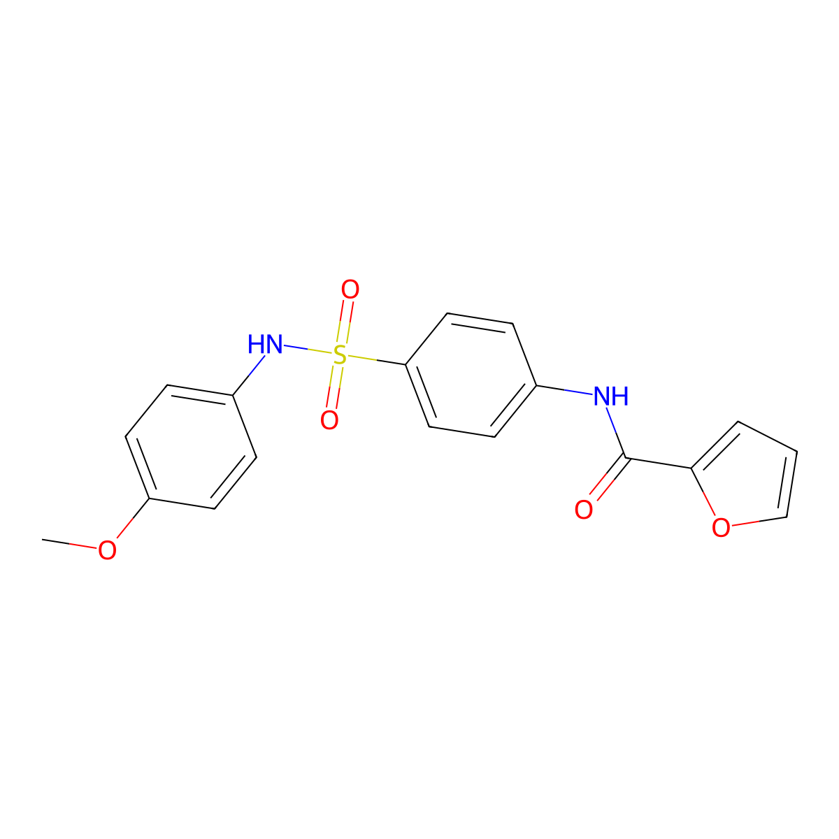 N-[4-[(4-methoxyphenyl)sulfamoyl]phenyl]furan-2-carboxamide molecular structure, CAS 433697-02-0