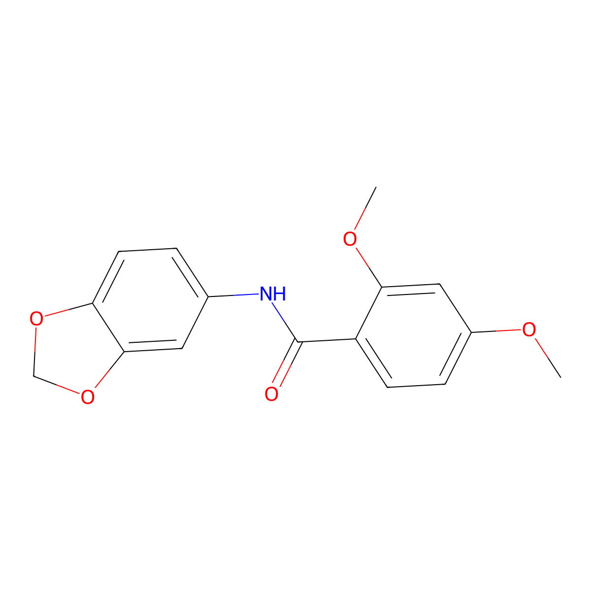 N-(1,3-benzodioxol-5-yl)-2,4-dimethoxybenzamide molecular structure, CAS 433697-15-5