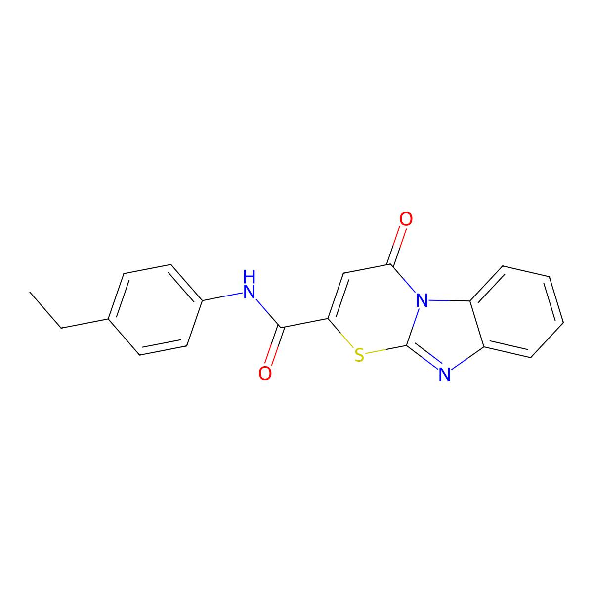N-(4-ethylphenyl)-4-oxo-4H-[1,3]thiazino[3,2-a]benzimidazole-2-carboxamide molecular structure, CAS 433697-20-2