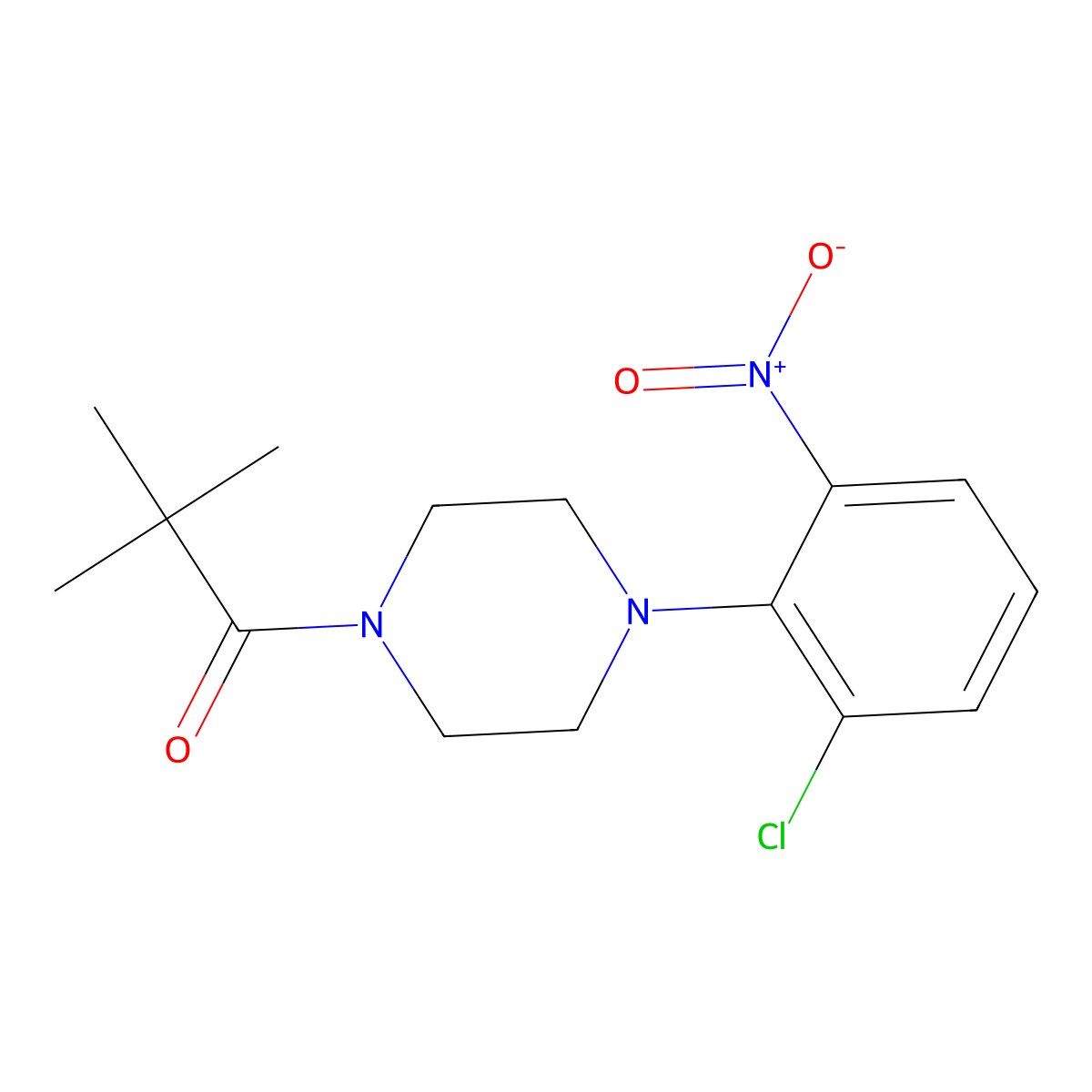 1-[4-(2-Chloro-6-nitrophenyl)piperazin-1-yl]-2,2-dimethylpropan-1-one molecular structure, CAS 433697-41-7