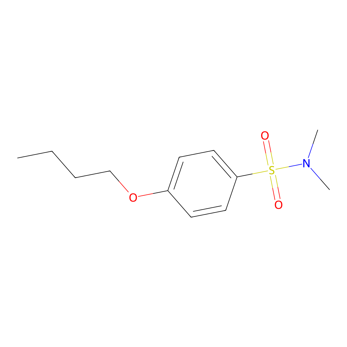 4-butoxy-N,N-dimethylbenzenesulfonamide molecular structure, CAS 433697-42-8