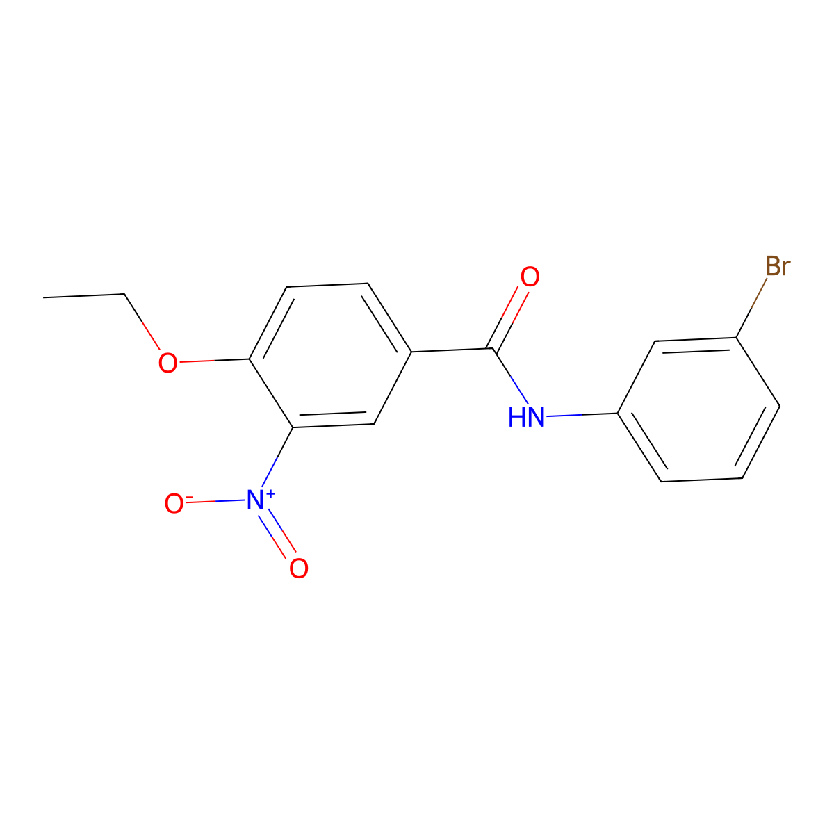 N-(3-bromophenyl)-4-ethoxy-3-nitrobenzamide molecular structure, CAS 433697-44-0
