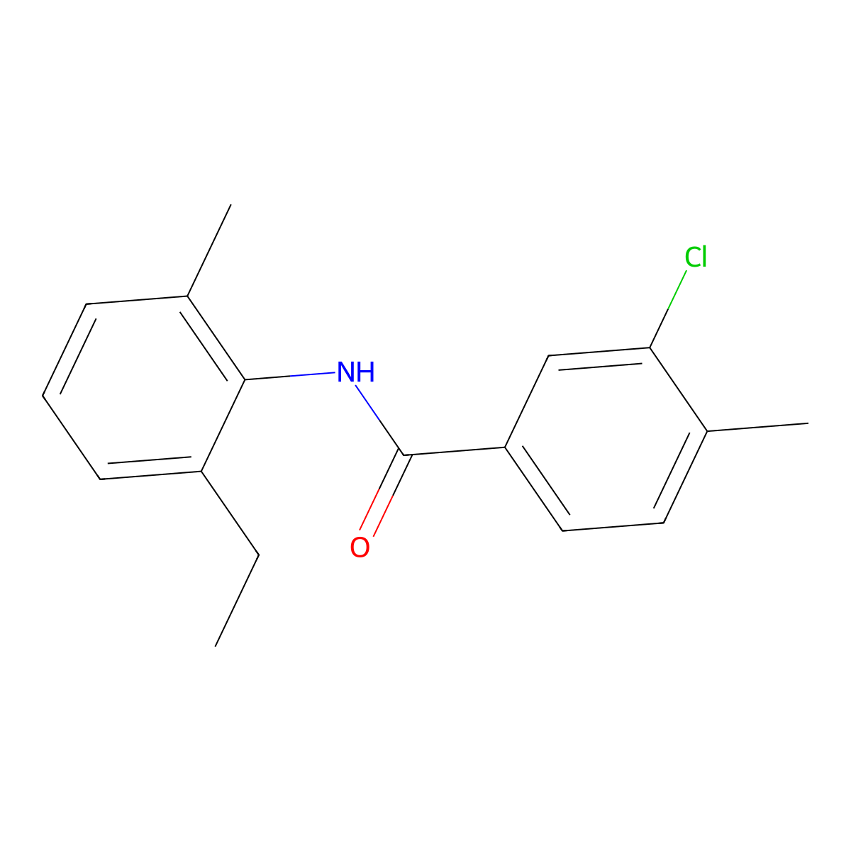 3-chloro-N-(2-ethyl-6-methylphenyl)-4-methylbenzamide molecular structure, CAS 433697-46-2