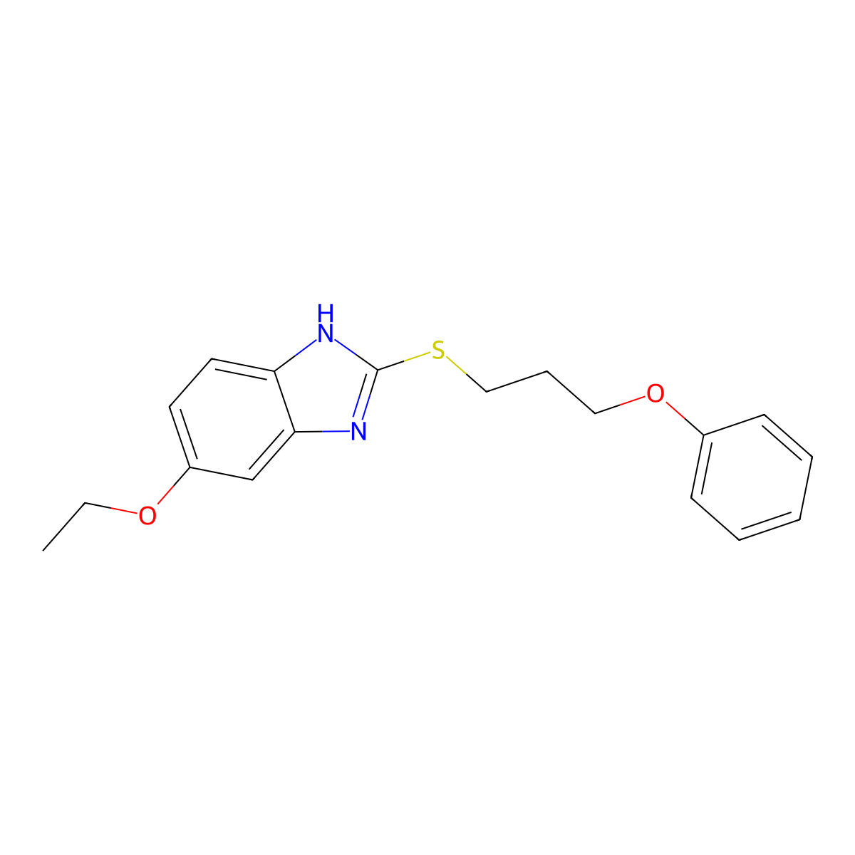 5-ethoxy-2-[(3-phenoxypropyl)sulfanyl]-1H-1,3-benzodiazole molecular structure, CAS 433697-66-6