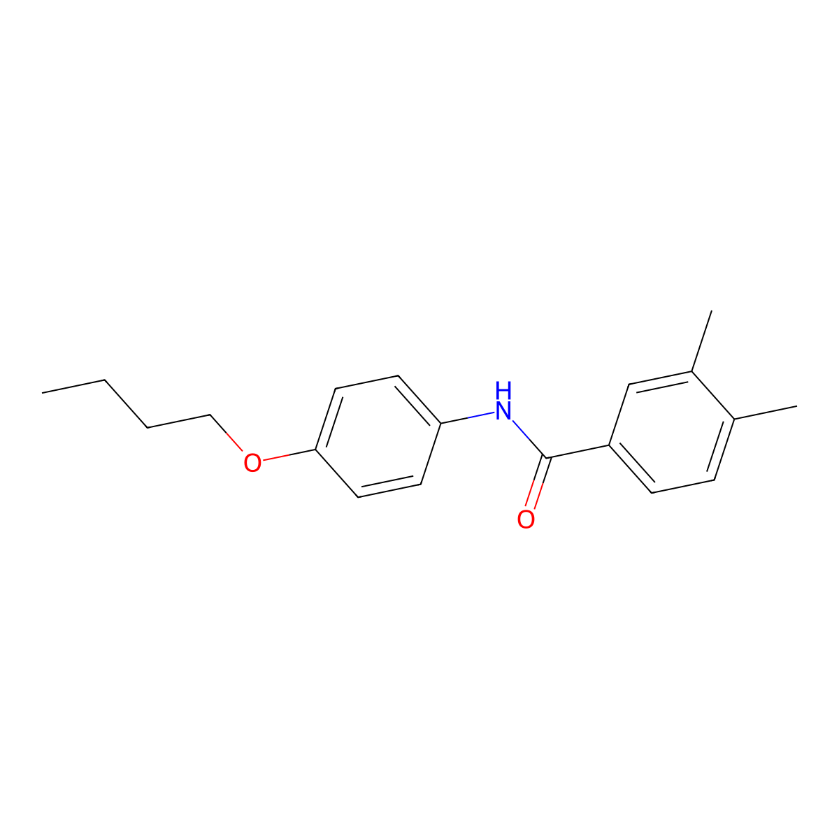 N-(4-butoxyphenyl)-3,4-dimethylbenzamide molecular structure, CAS 433697-75-7