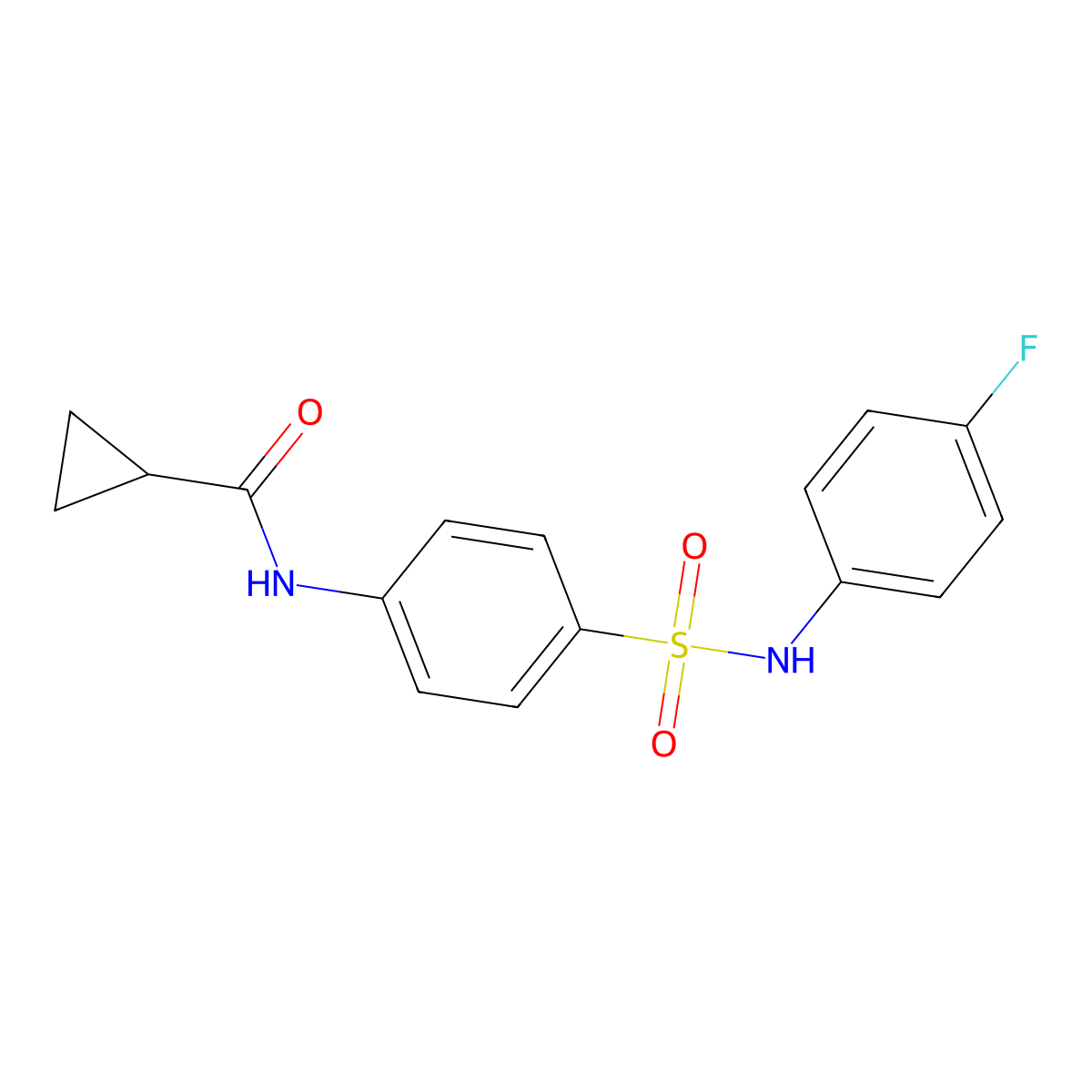 N-[4-[(4-fluorophenyl)sulfamoyl]phenyl]cyclopropanecarboxamide molecular structure, CAS 433697-86-0