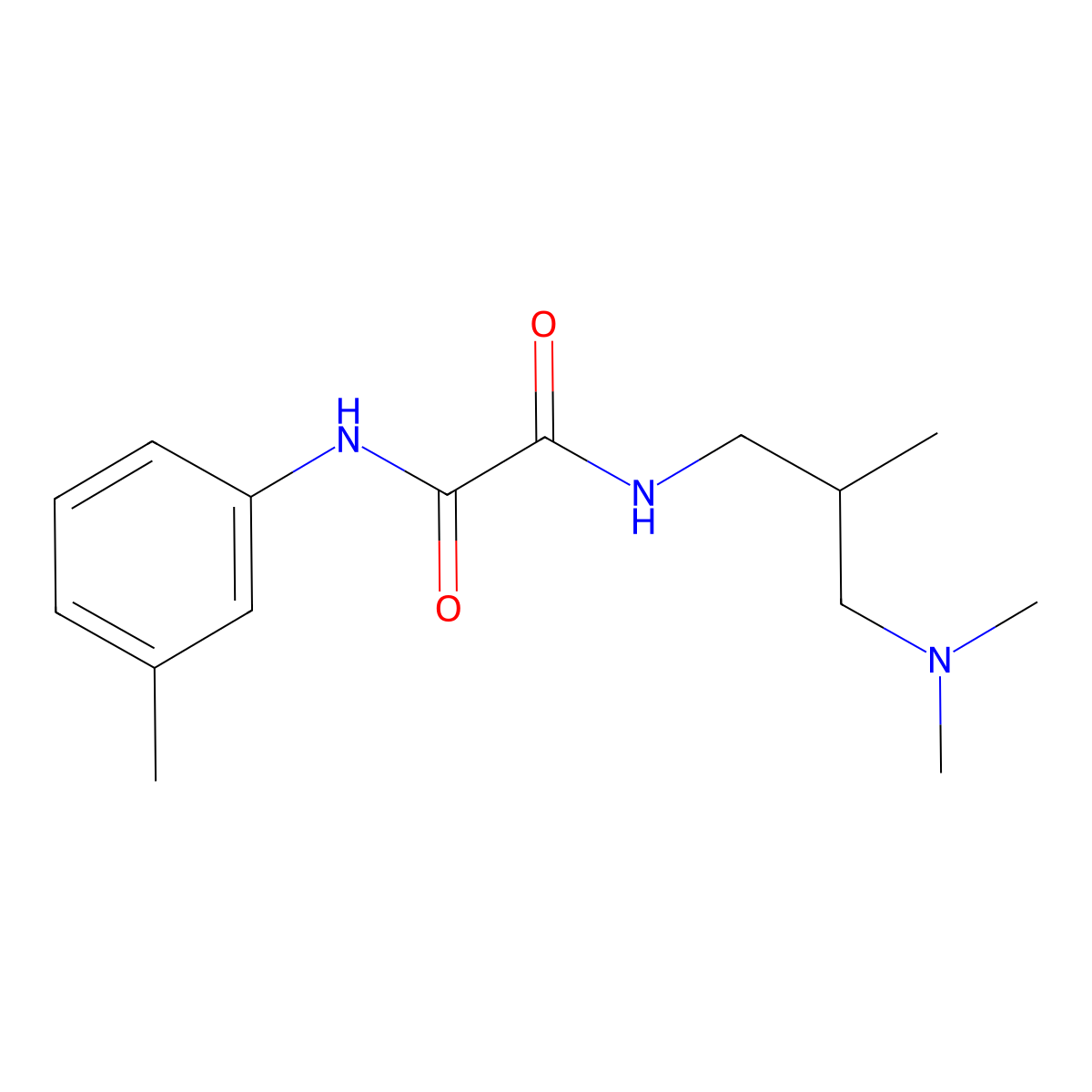 N-[3-(dimethylamino)-2-methylpropyl]-N'-(3-methylphenyl)oxamide molecular structure, CAS 433698-06-7