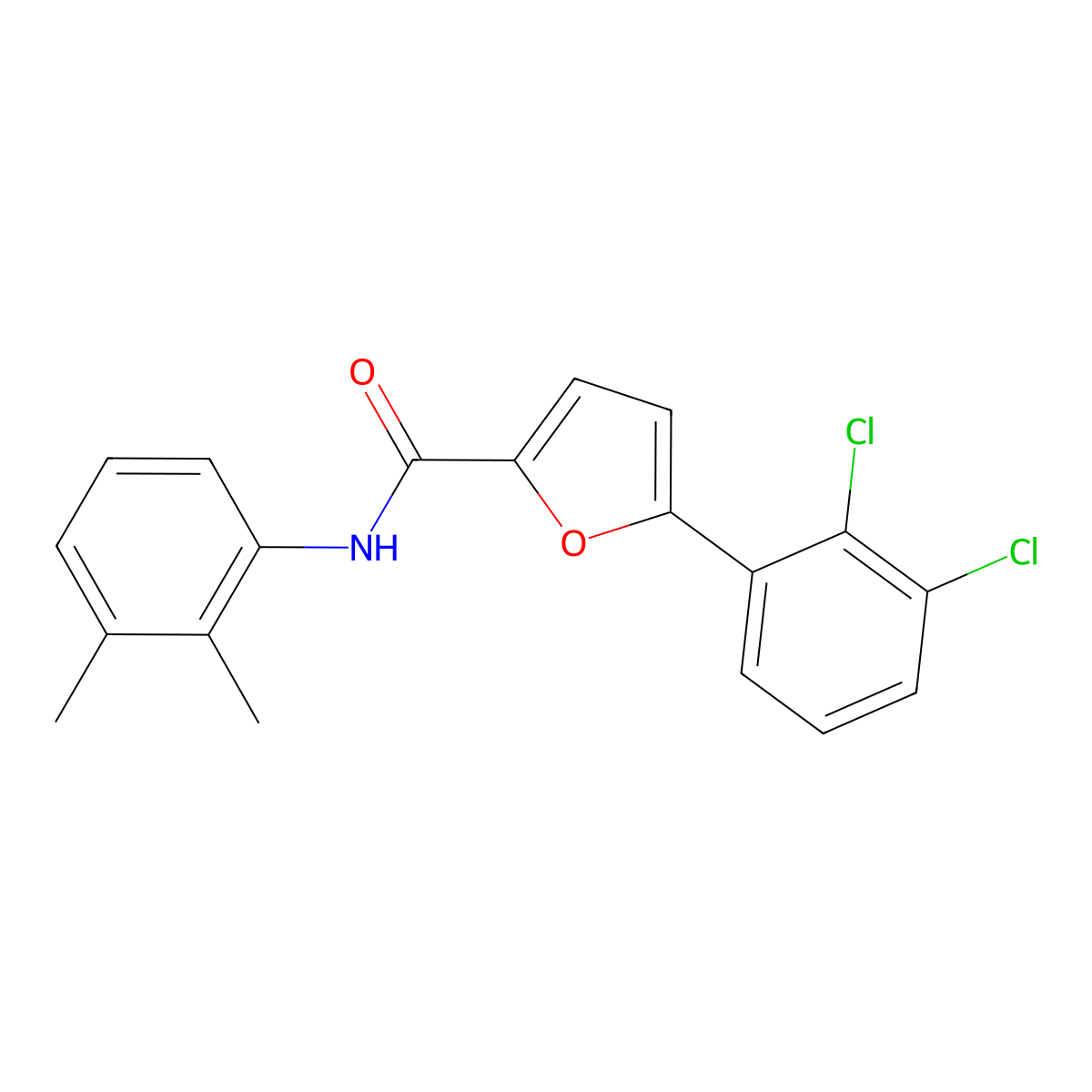 5-(2,3-dichlorophenyl)-N-(2,3-dimethylphenyl)furan-2-carboxamide molecular structure, CAS 433698-07-8