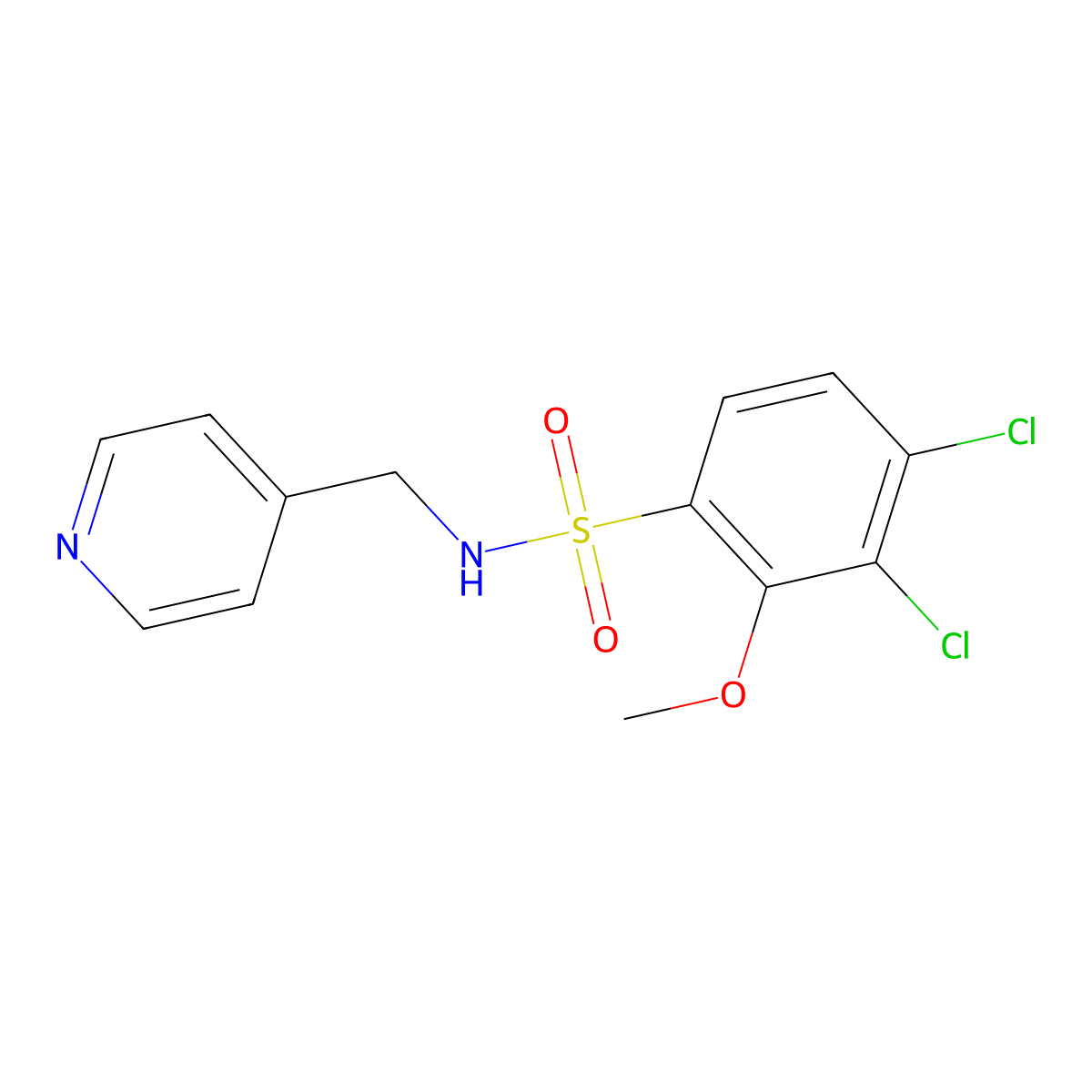 [(3,4-Dichloro-2-methoxyphenyl)sulfonyl](4-pyridylmethyl)amine molecular structure, CAS 433698-17-0