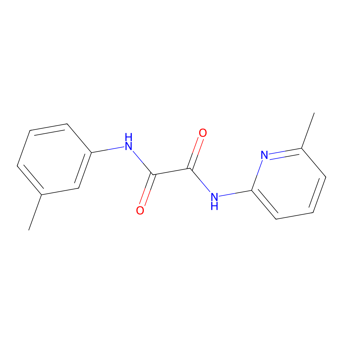 N-(3-methylphenyl)-N'-(6-methylpyridin-2-yl)oxamide molecular structure, CAS 433698-39-6