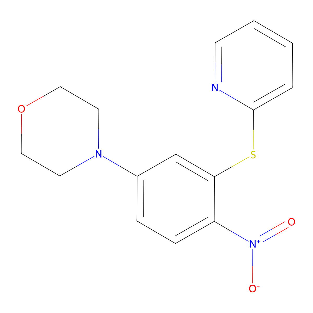 4-[4-Nitro-3-(pyridin-2-ylsulfanyl)phenyl]morpholine molecular structure, CAS 433698-70-5
