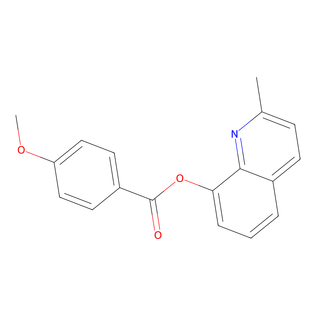 (2-Methylquinolin-8-yl) 4-methoxybenzoate molecular structure, CAS 433699-12-8