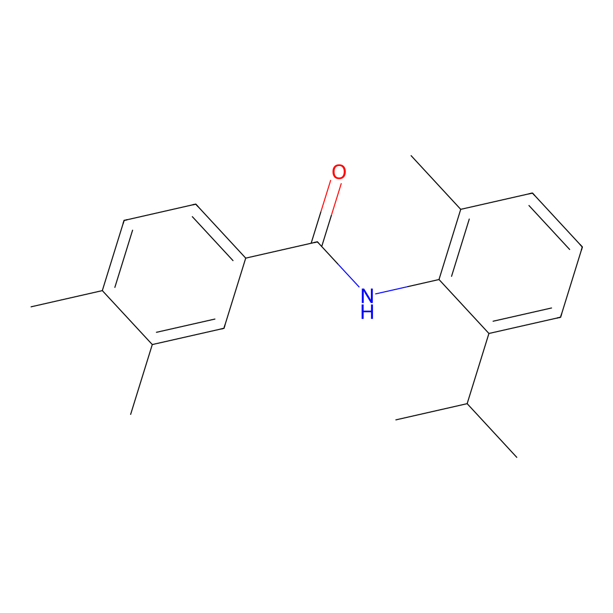 3,4-dimethyl-N-(2-methyl-6-propan-2-ylphenyl)benzamide molecular structure, CAS 433699-23-1