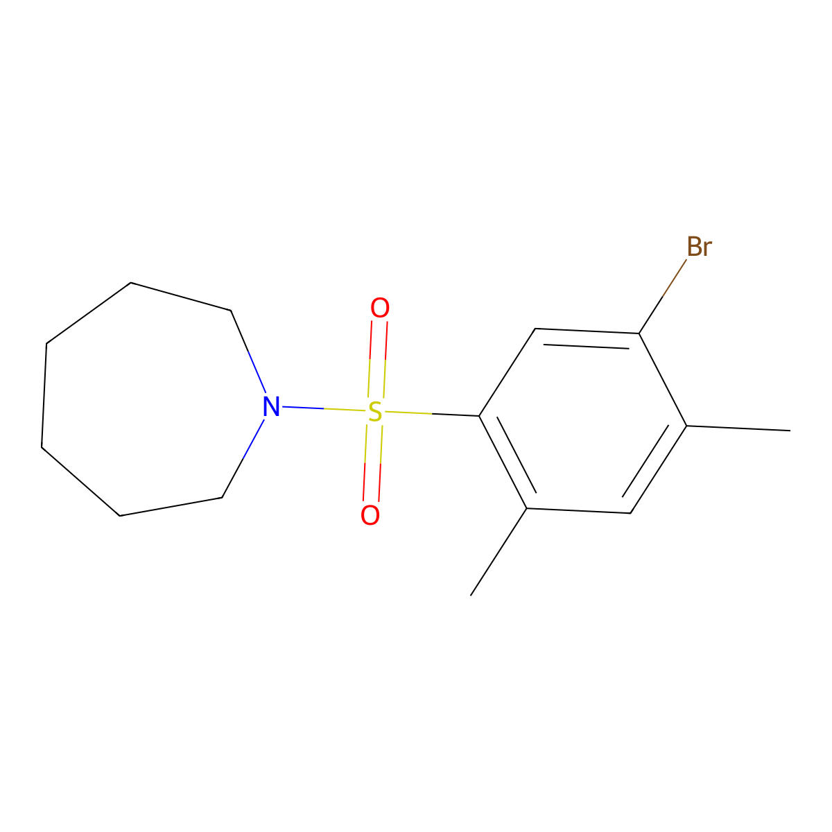 1-[(5-Bromo-2,4-dimethylphenyl)sulfonyl]azepane molecular structure, CAS 433699-37-7