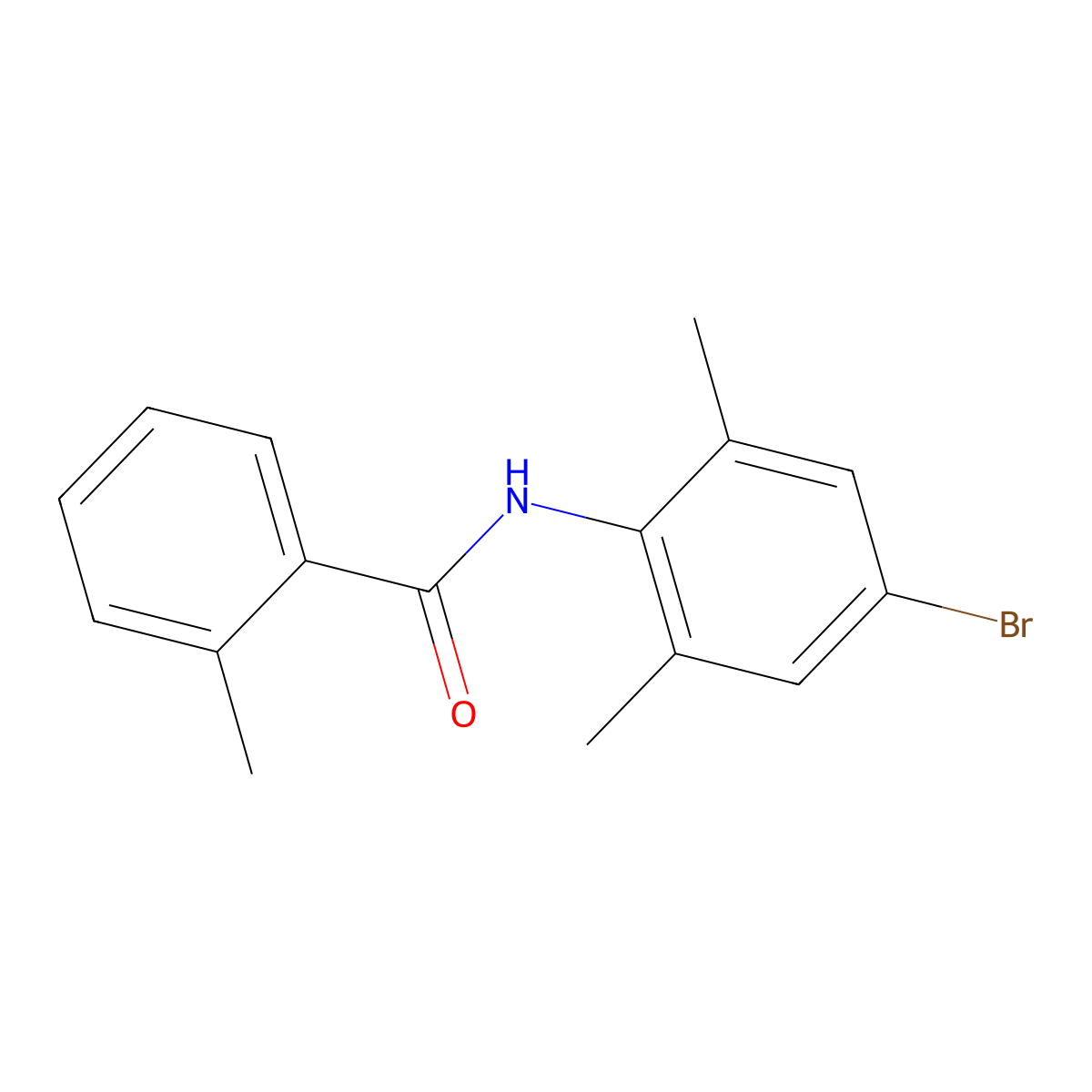 N-(4-bromo-2,6-dimethylphenyl)-2-methylbenzamide molecular structure, CAS 433699-39-9