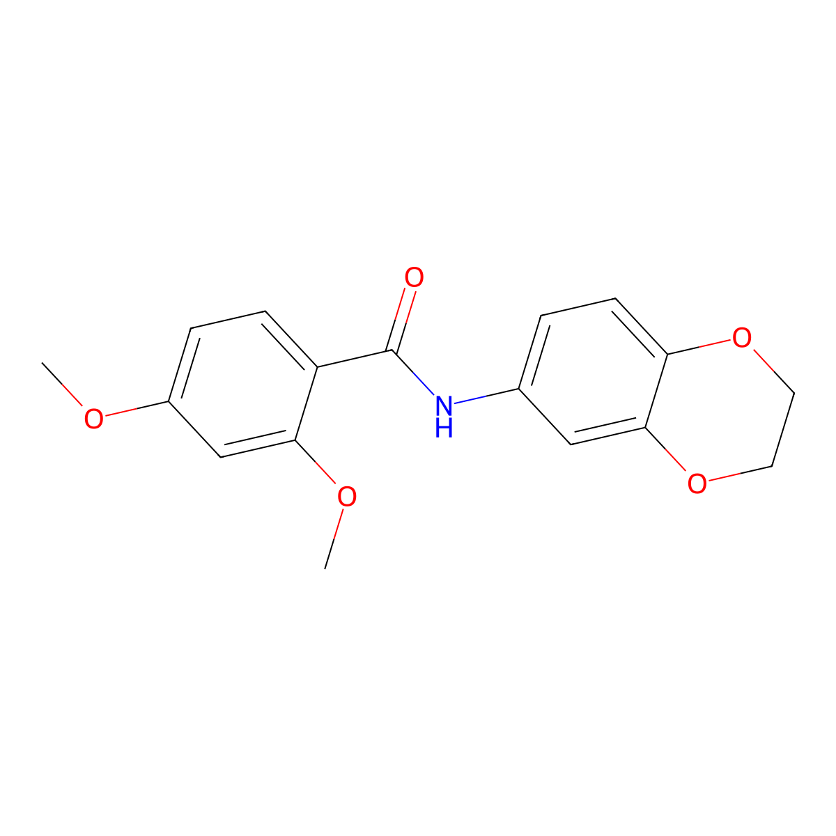 N-(2,3-dihydro-1,4-benzodioxin-6-yl)-2,4-dimethoxybenzamide molecular structure, CAS 433699-59-3