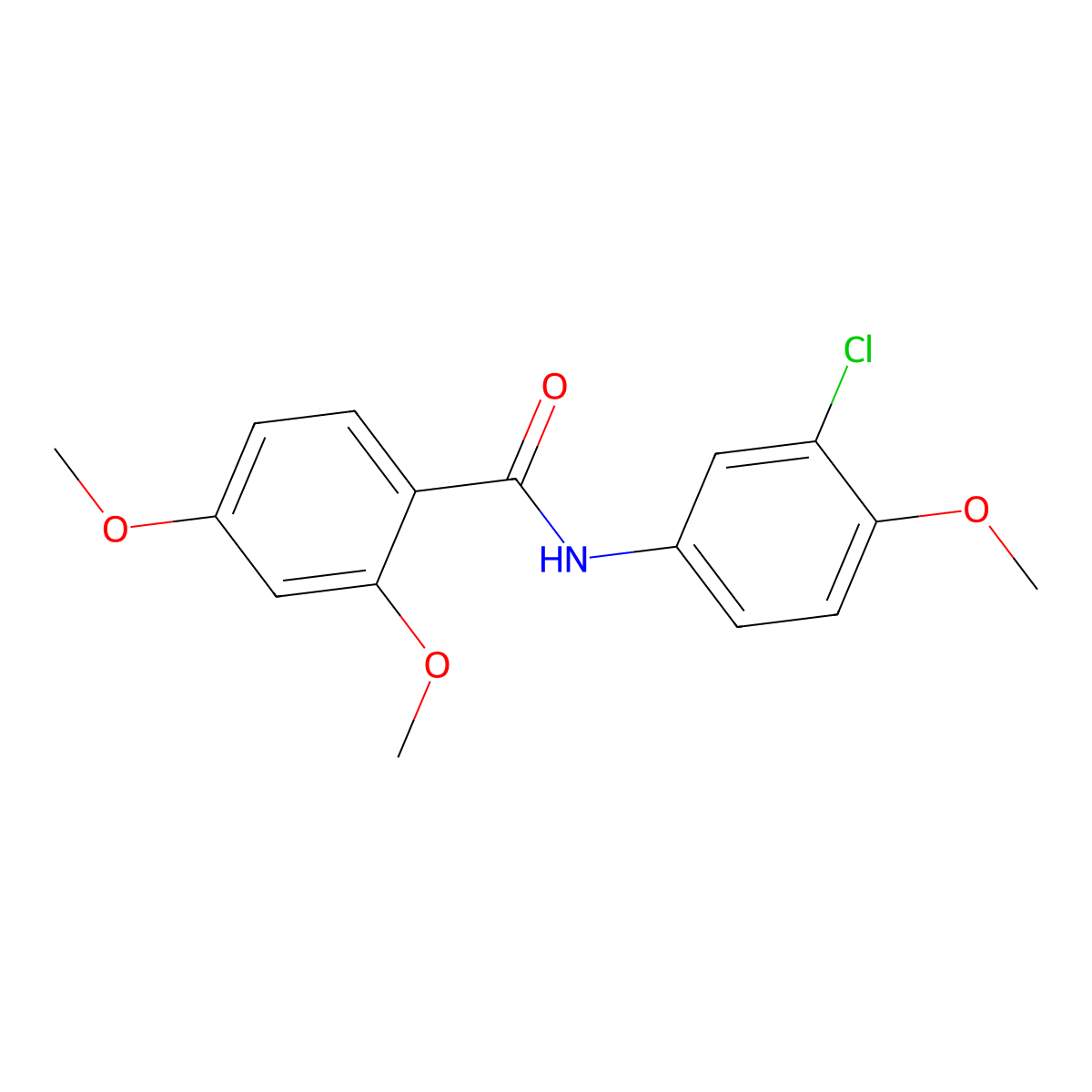 N-(3-chloro-4-methoxyphenyl)-2,4-dimethoxybenzamide molecular structure, CAS 433699-80-0